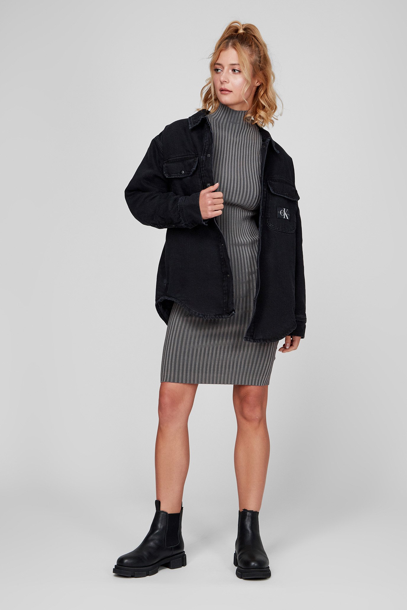 Женское серое платьеCalvin Klein Jeans Женское серое платье 6