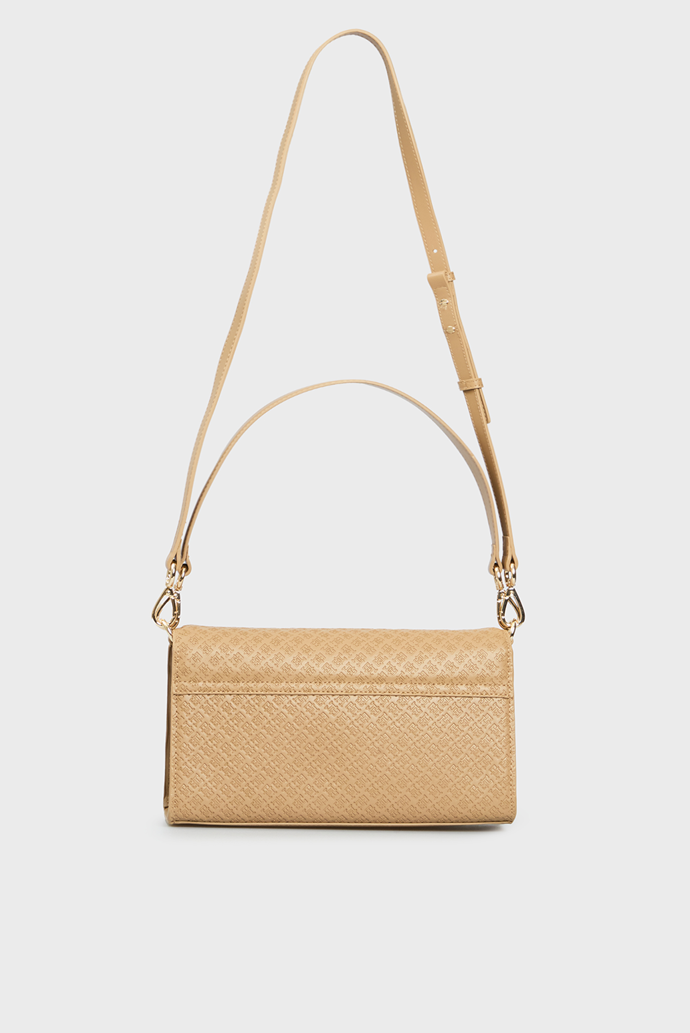 Женская бежевая сумка с узором TH ETERNITY SHOULDER BAG MONO 4