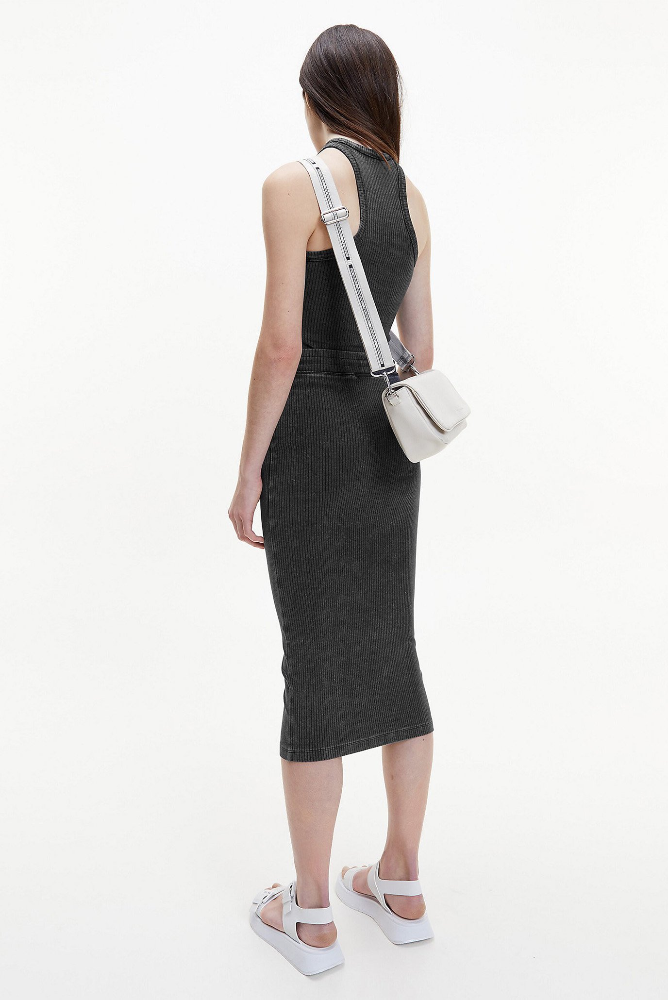 Женский черный топ ACID WASH RIB Calvin Klein Jeans Женский черный топ ACID WASH RIB 8