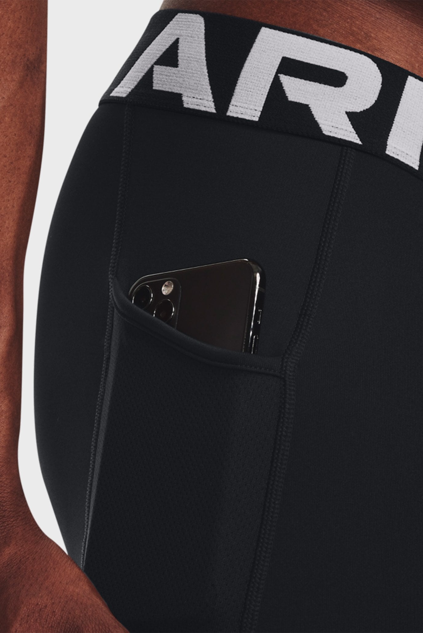 Мужские черные термобрюки UA CG Armour Leggings 2