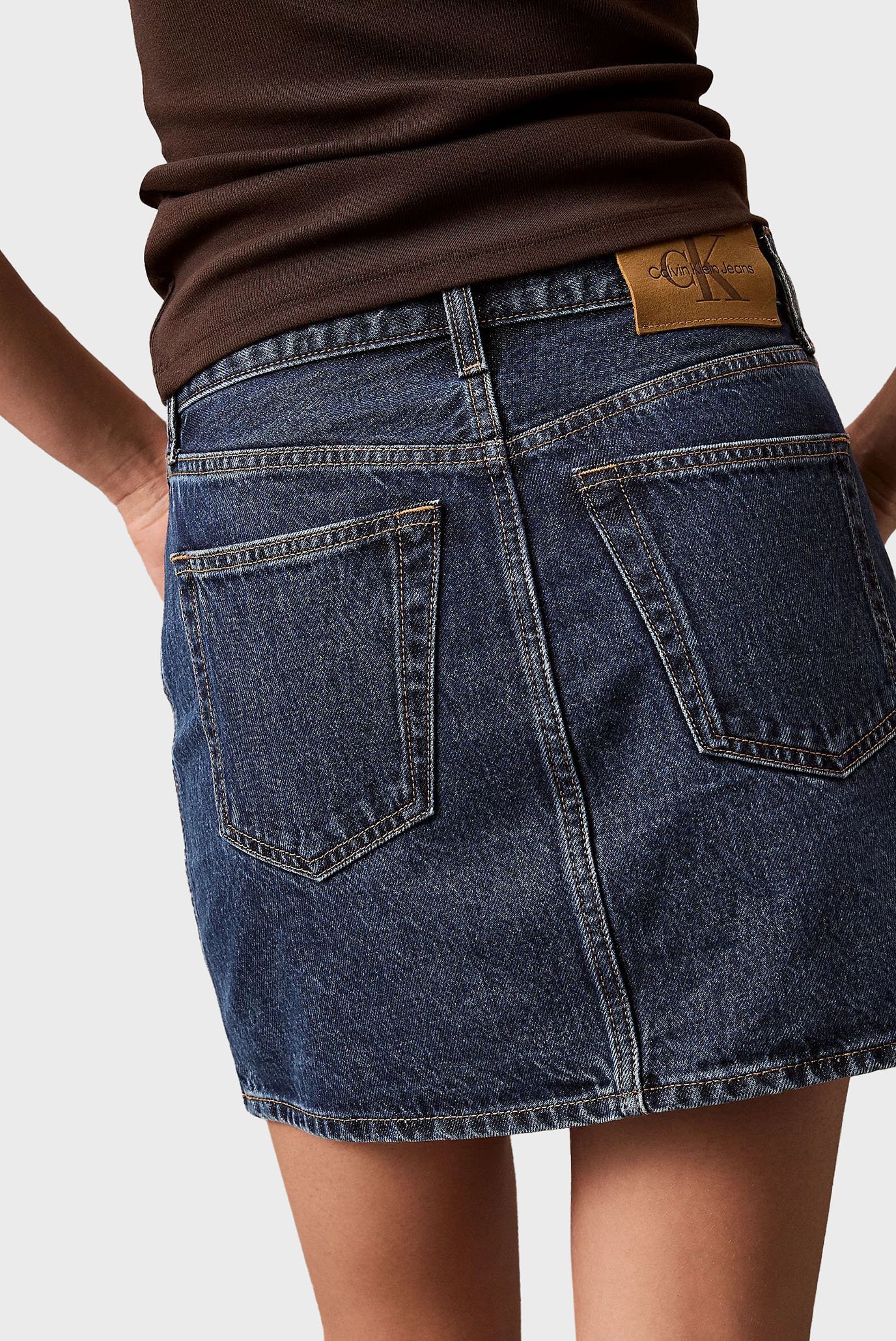 Женская темно-синяя джинсовая юбка HERO HIGH RISE MINI SKIRT 5