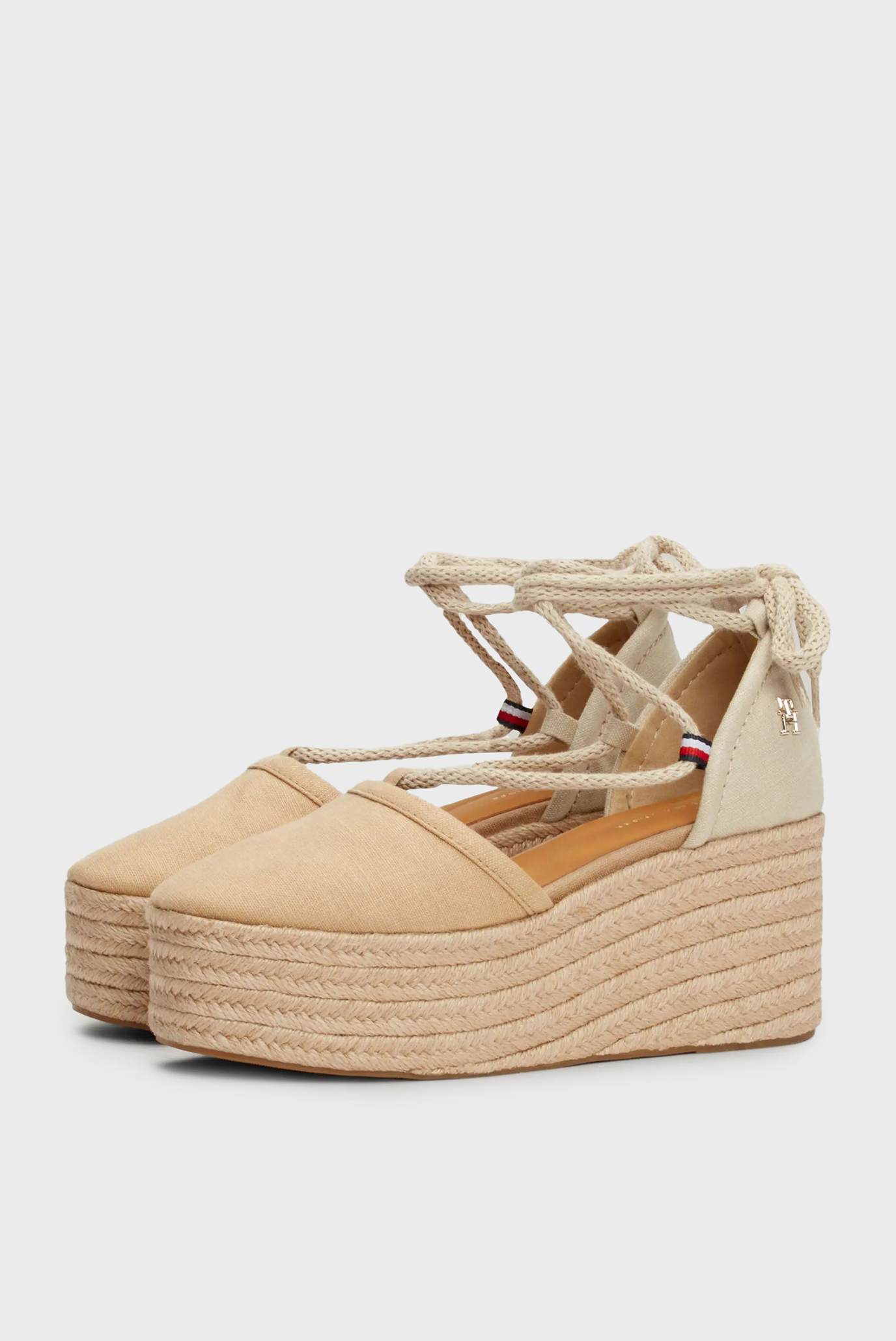 Босоножки CLOSED TOE LINEN FLATFORM 3