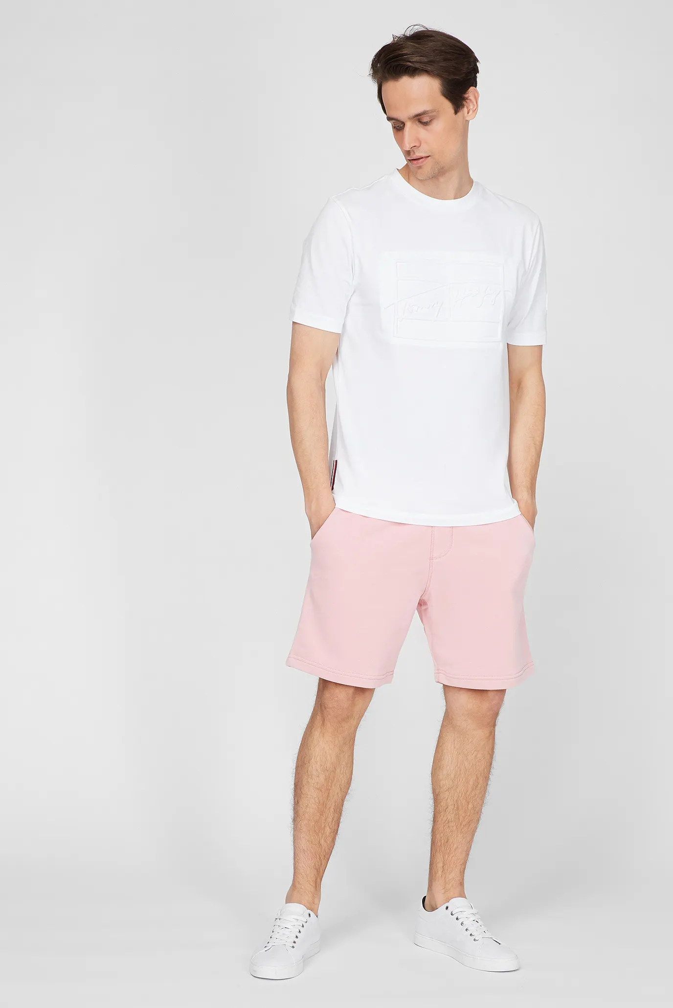 Мужские розовые шорты 7