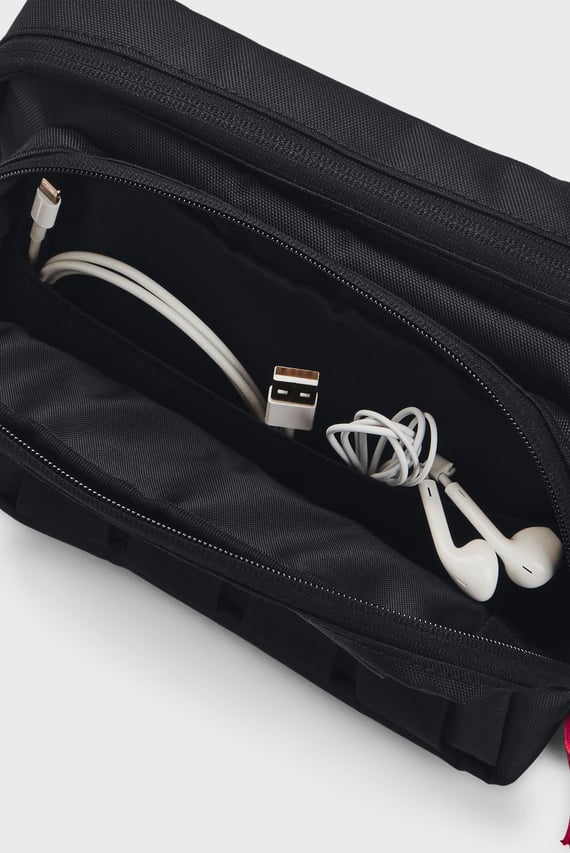 Мужская черная поясная сумка UA Project Rock Waist Bag