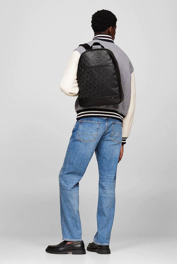 Мужской черный рюкзак TH MONOGRAM BACKPACK