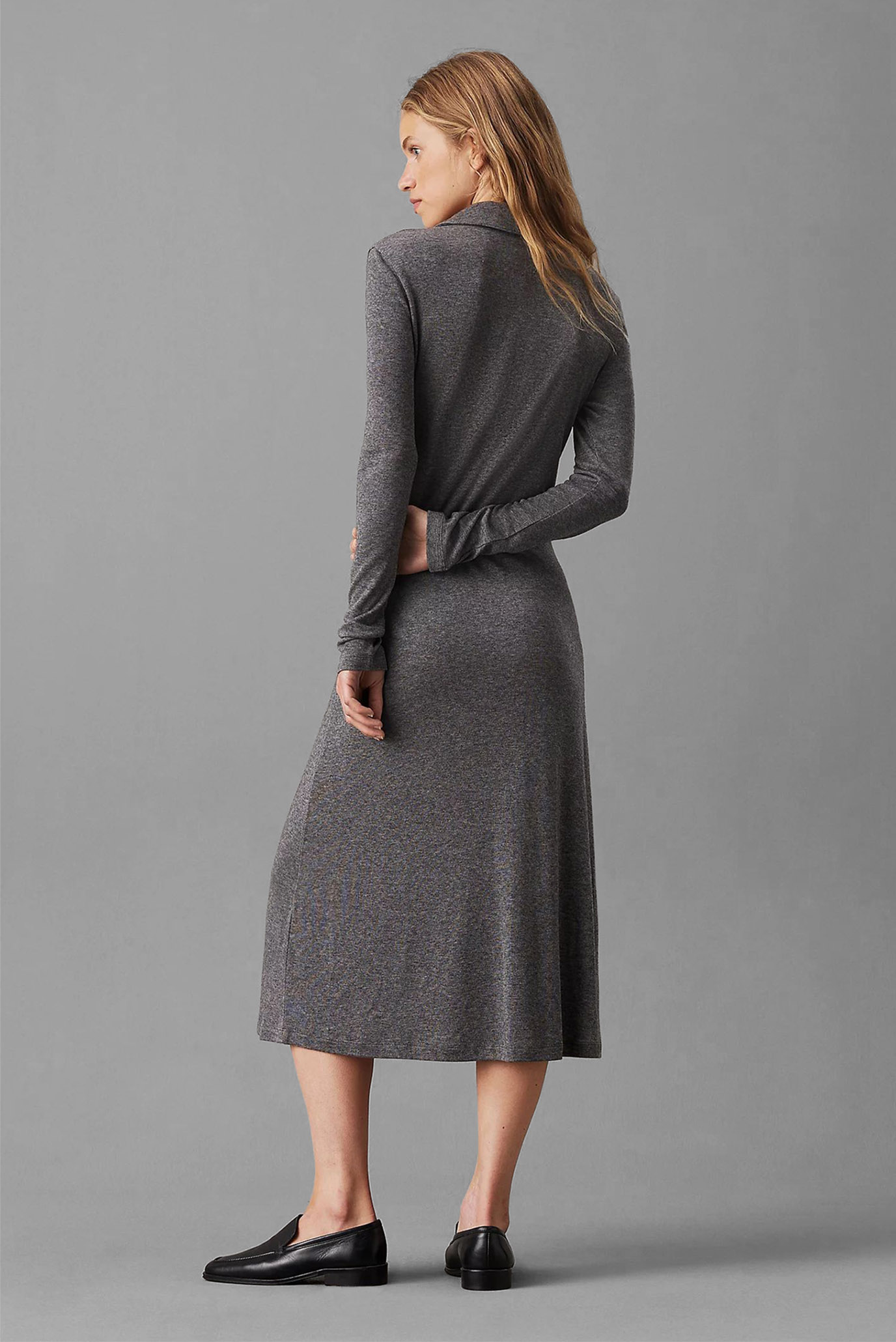 Платье WOOL BLEND JERSEY MIDI DRESSCalvin Klein Платье WOOL BLEND JERSEY MIDI DRESS 3