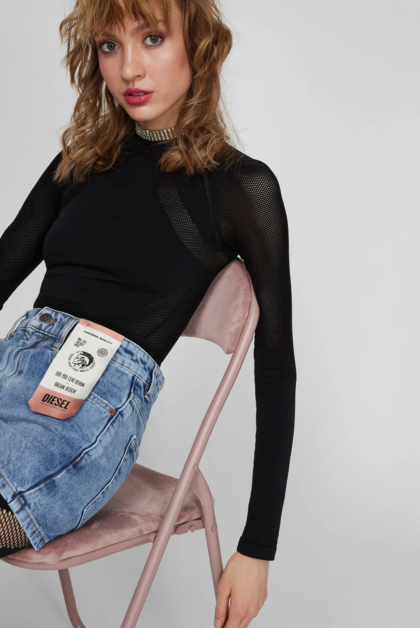 Женская голубая джинсовая юбка DE-EISY 5