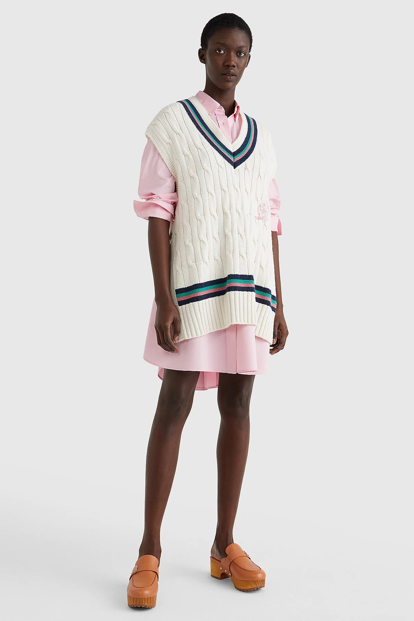 Женский белый пуловер ICON V-NK VEST SWEATERTommy Hilfiger Женский белый пуловер ICON V-NK VEST SWEATER 6