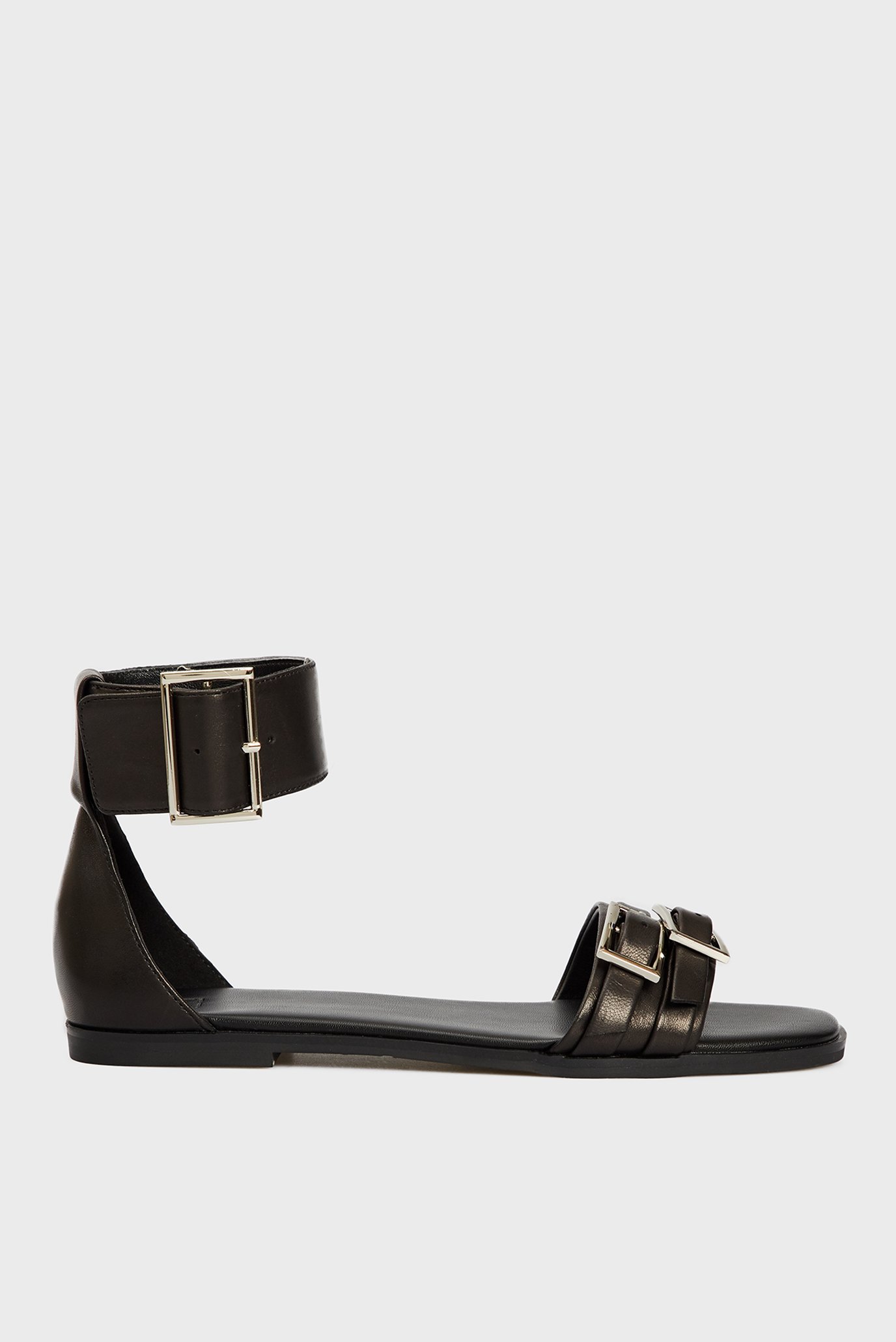 Женские черные кожаные сандалии Marcia 5