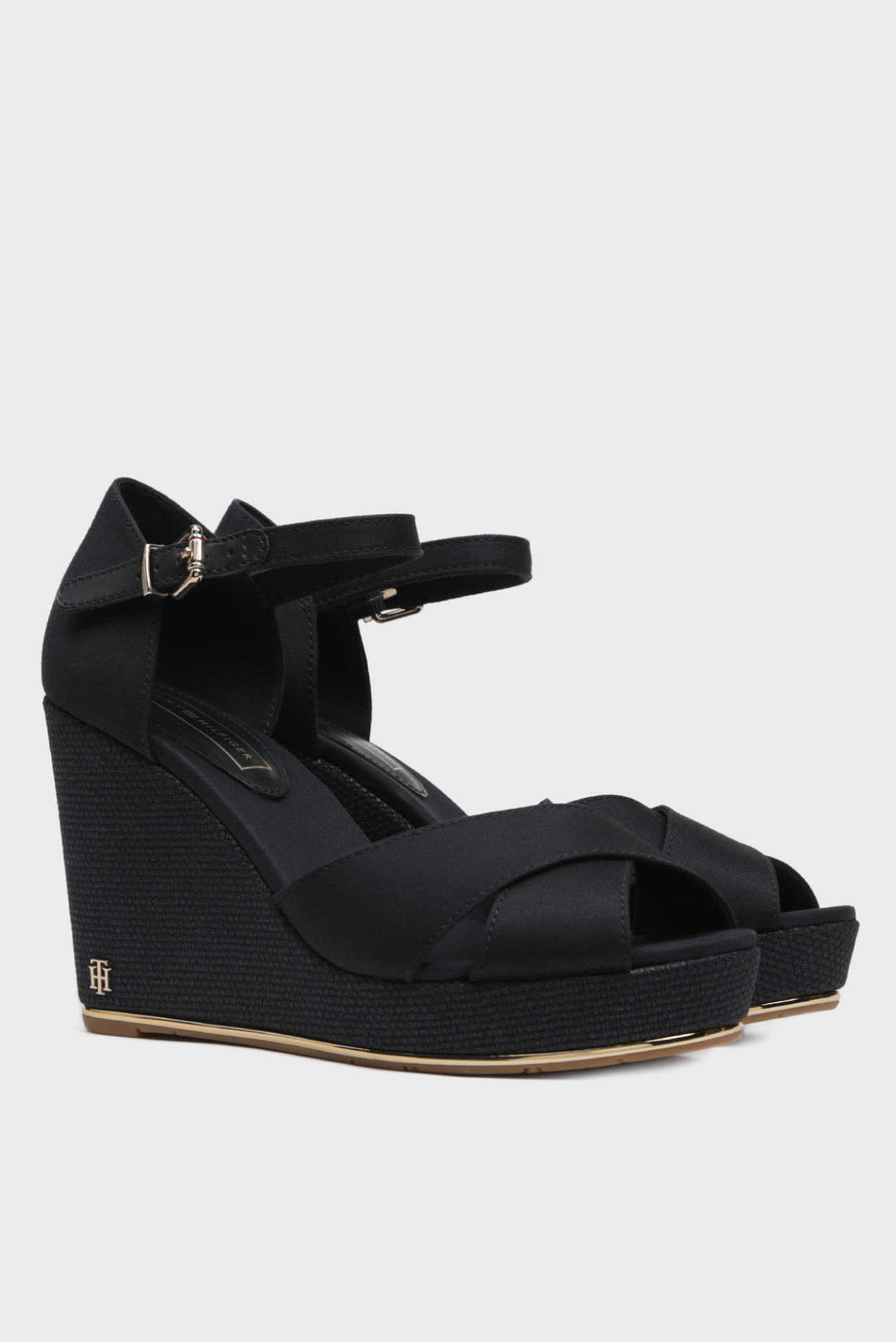 Женские темно-синие босоножки FEMININE WEDGE 7