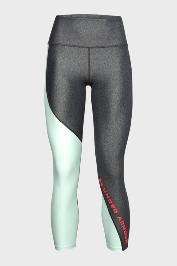 Женские серые тайтсы UA HG Armour ACB Ankle Crop