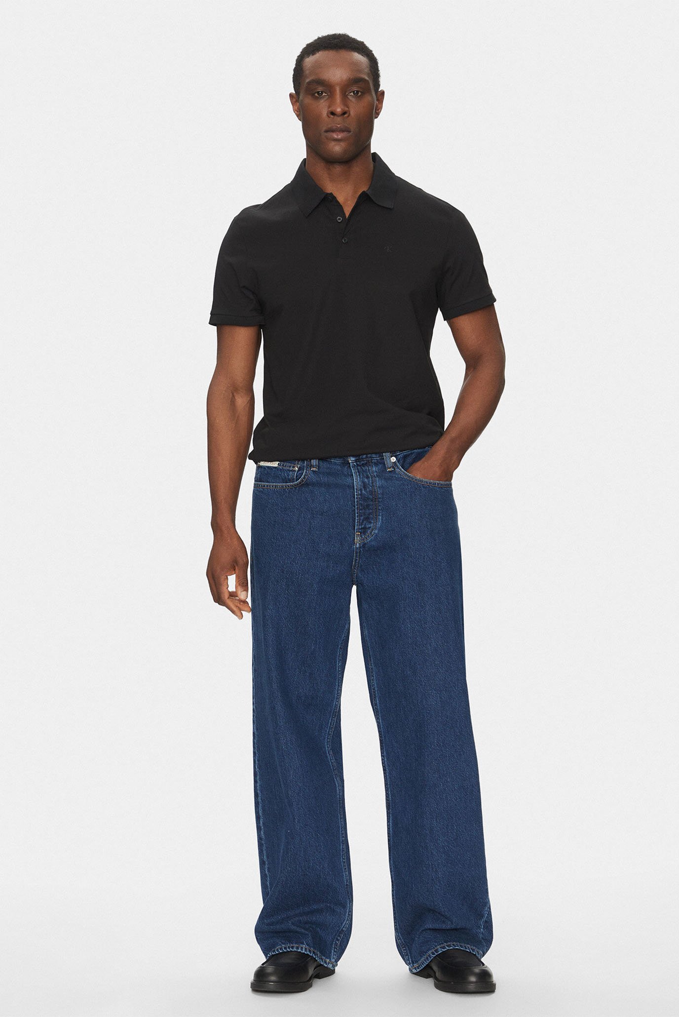 Мужское черное поло SMOOTHCalvin Klein Jeans Мужское черное поло SMOOTH 2