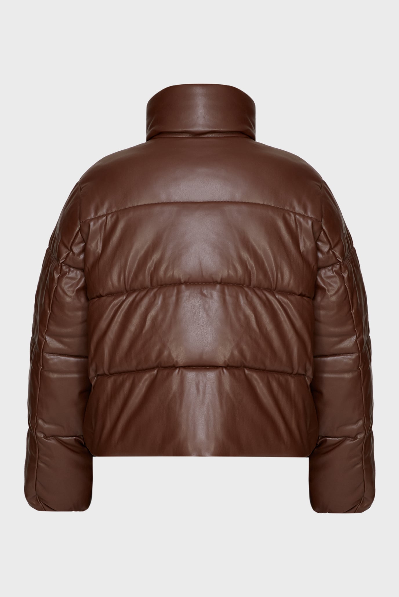 Женская коричневая куртка PU PADDED PUFFER JACKET 9