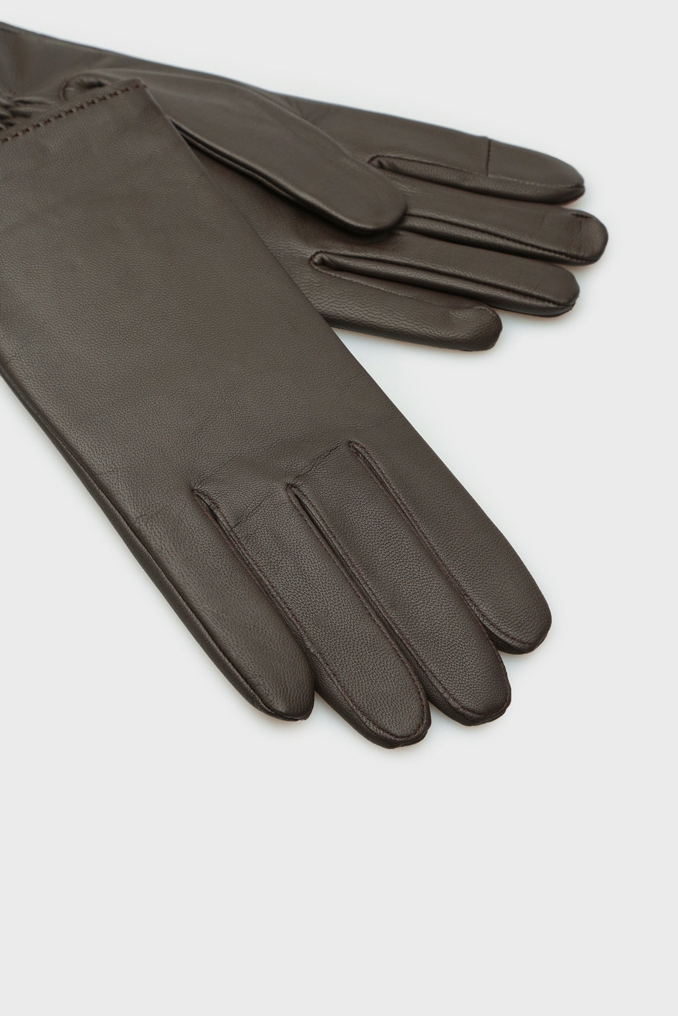 Мужские темно-коричневые кожаные перчатки 2
