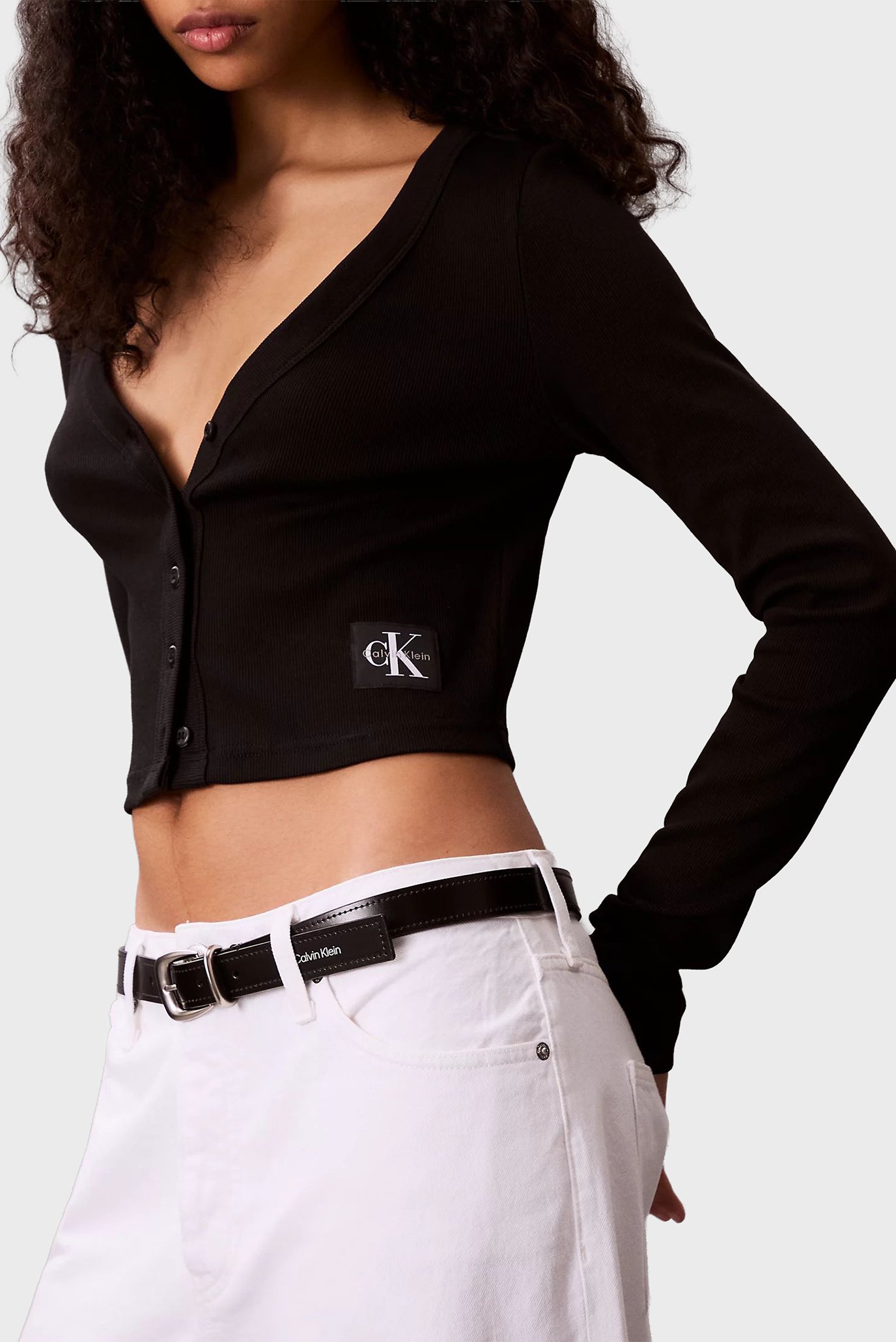 Топ/LS WOVEN LABEL 2X2 COTTON RIB CA 5