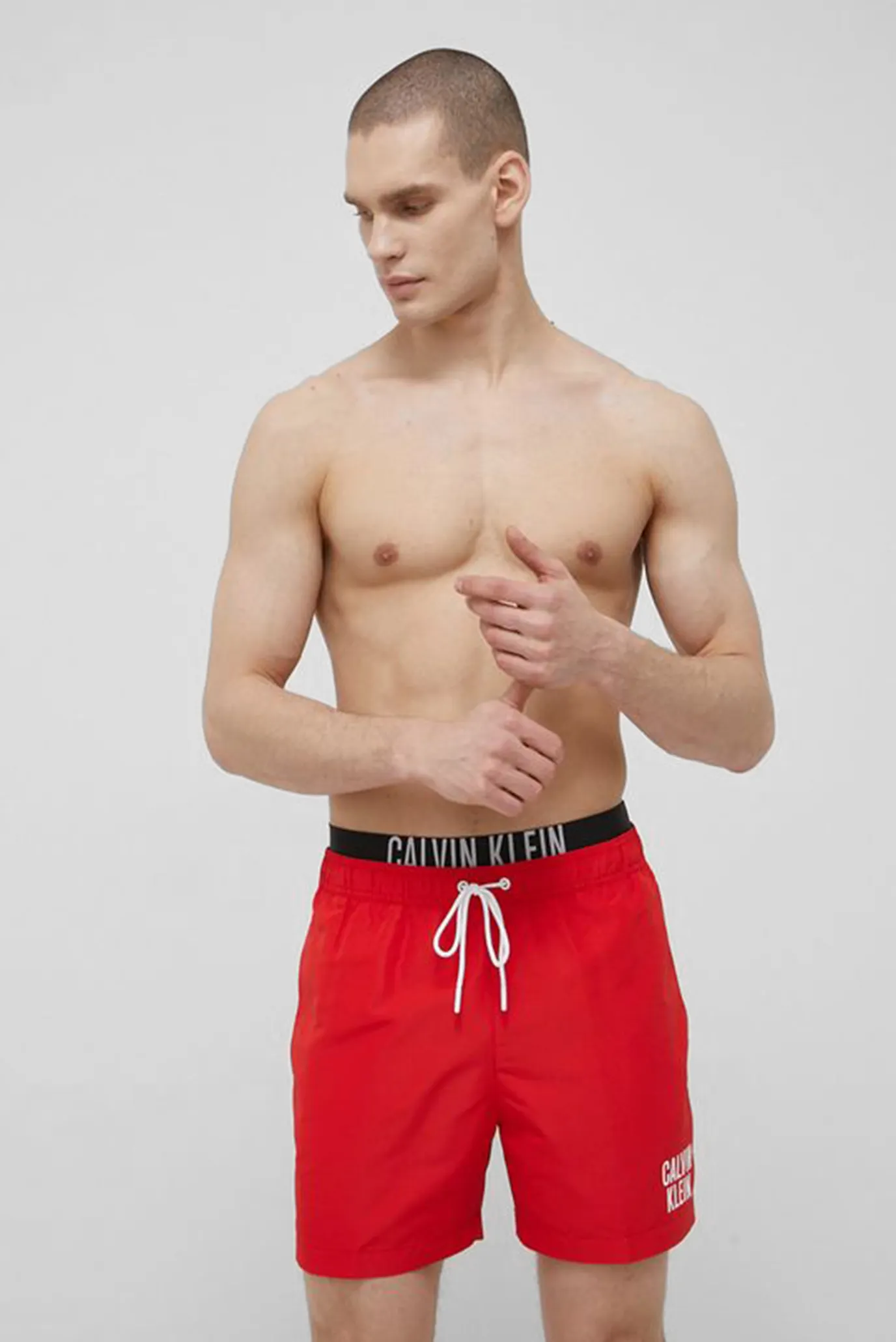 Мужские красные плавательные шорты 5