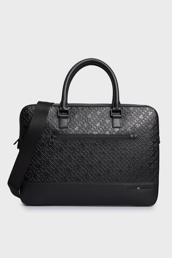 Мужская черная сумка для ноутбука TH MONOGRAM COMPUTER BAG Tommy Hilfiger