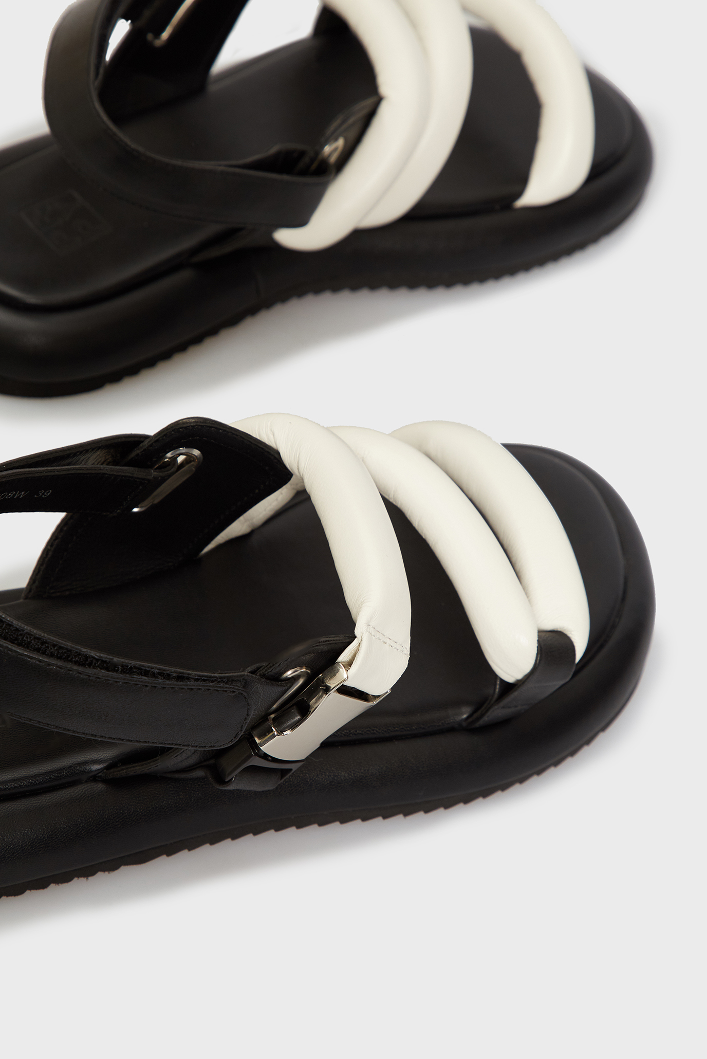 Женские белые кожаные сандалии Deanne 5