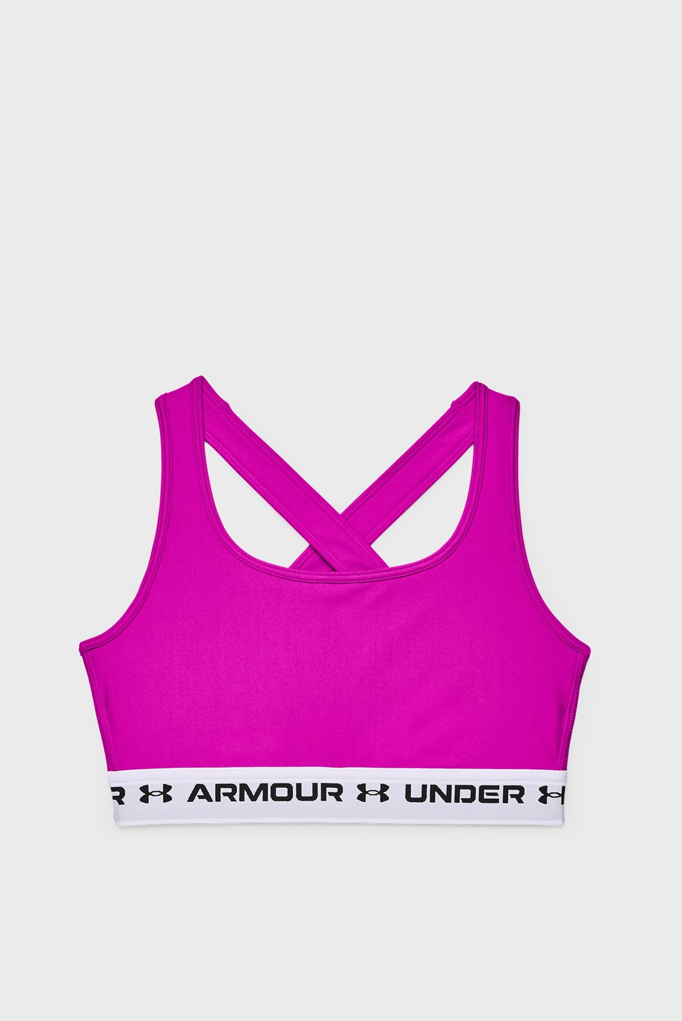 Женский розовый топ UA Crossback Mid Bra 5