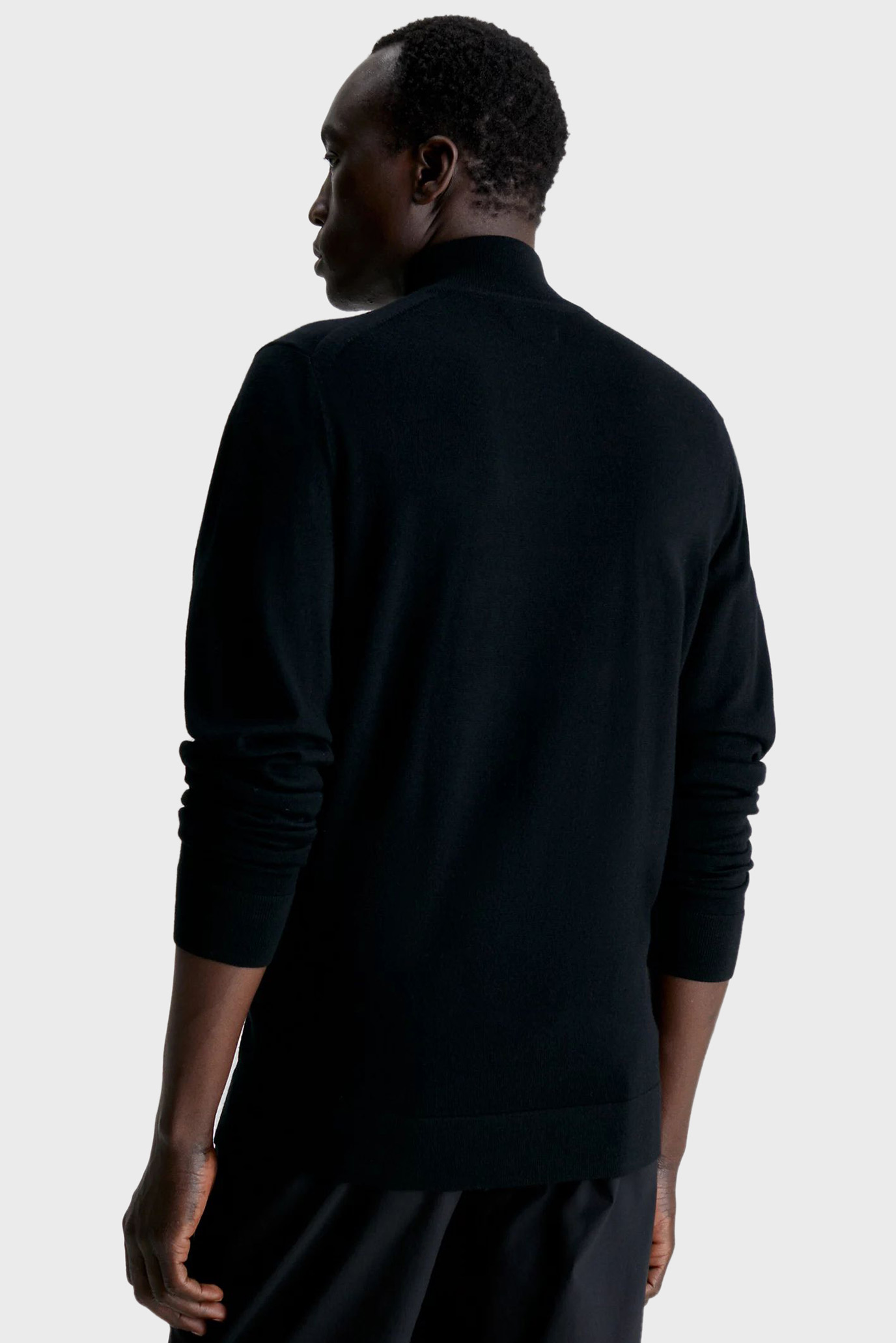 Мужская черная шерстяная кофта 8