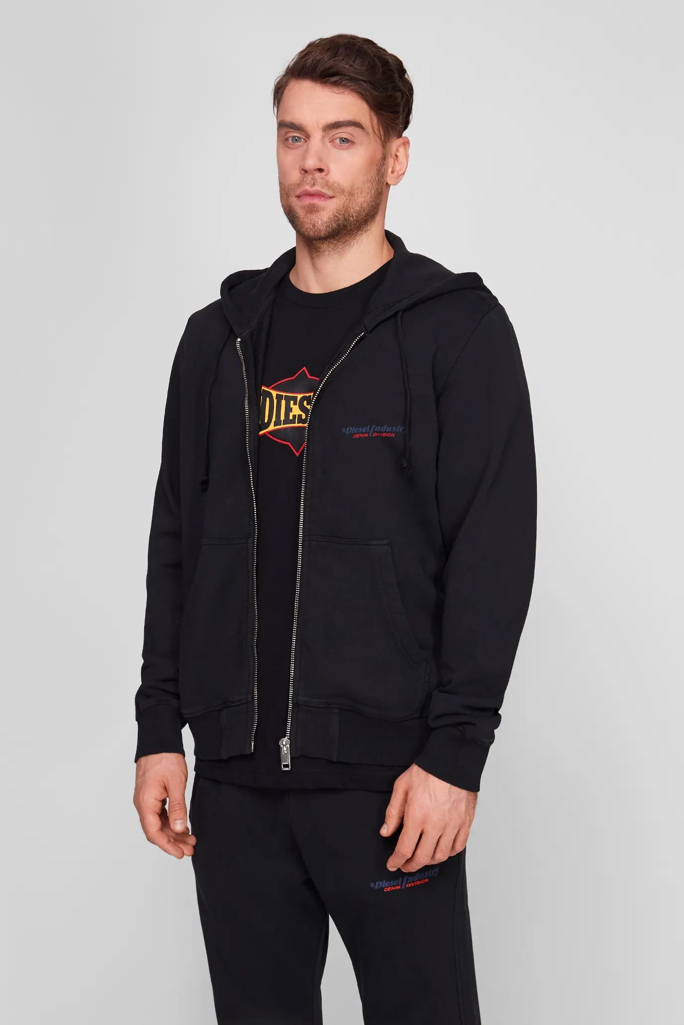 Черное худи S-GINN-HOOD-ZIP-IND 8