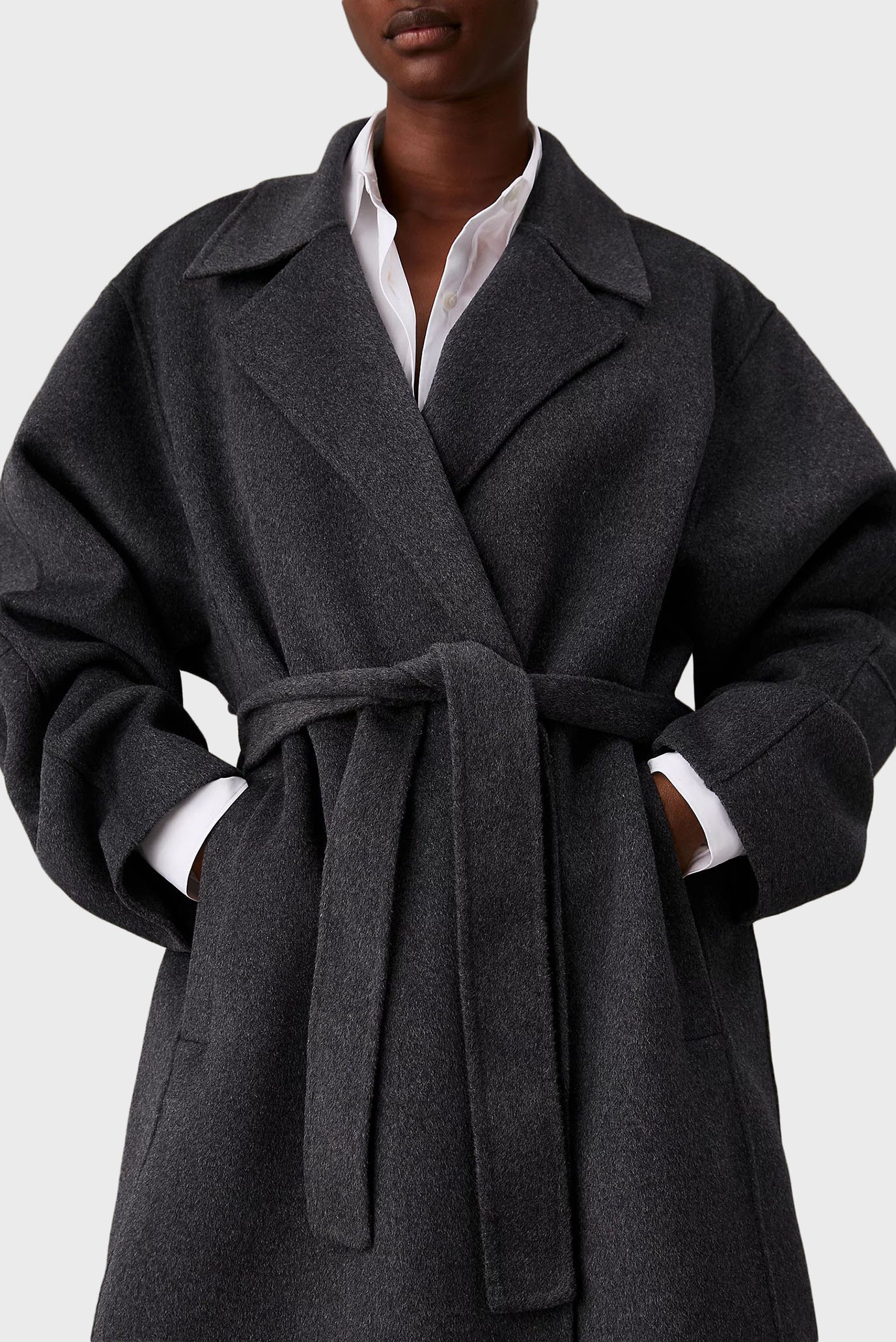 LS DF WOOL LONG WRAP COAT Calvin Klein 00040WL571 FR Group