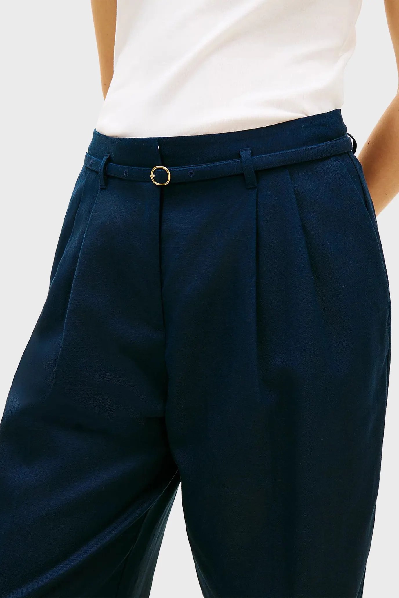 Штаны LINEN BLEND WIDE LEG PANT 4