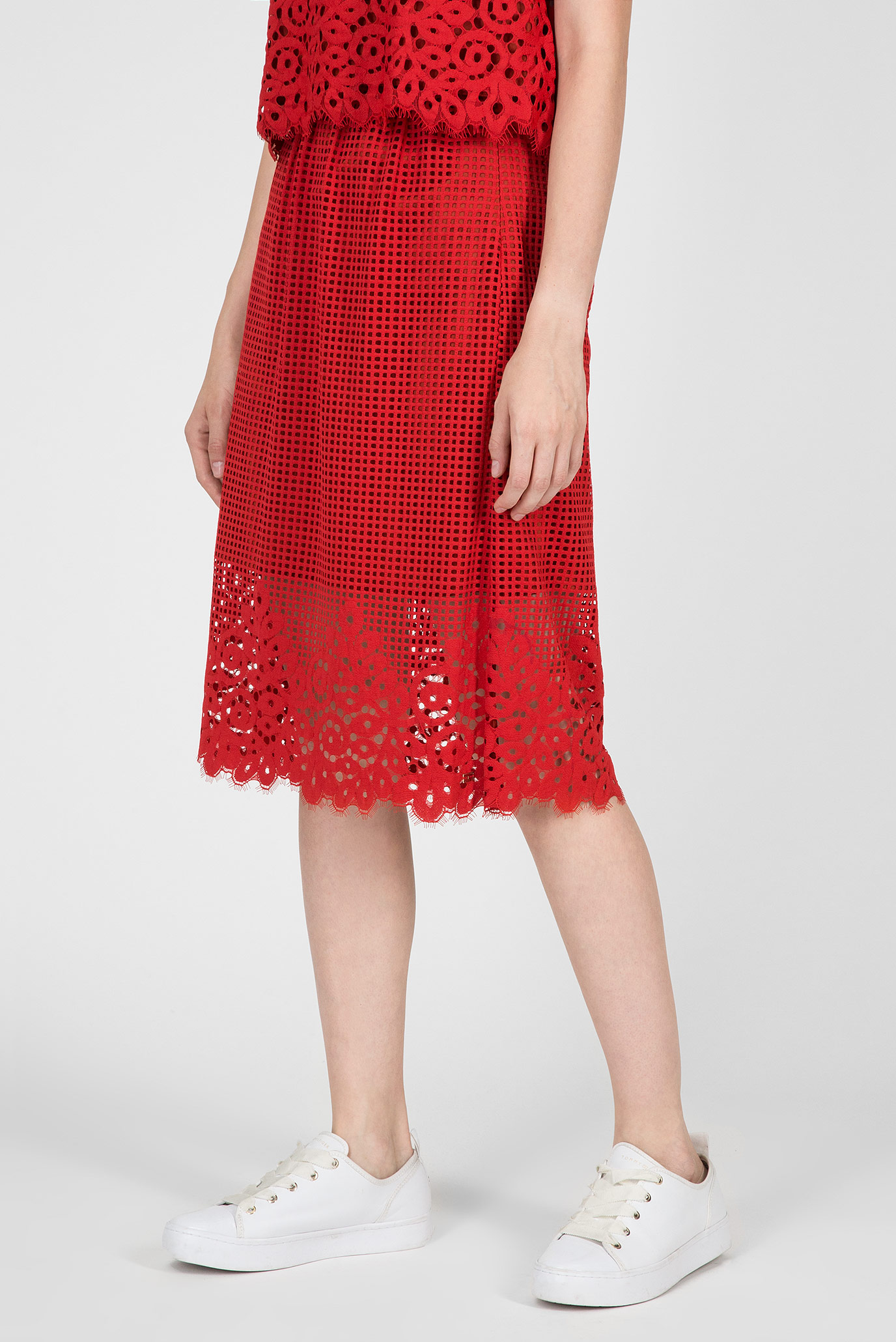 Женская красная юбка 7