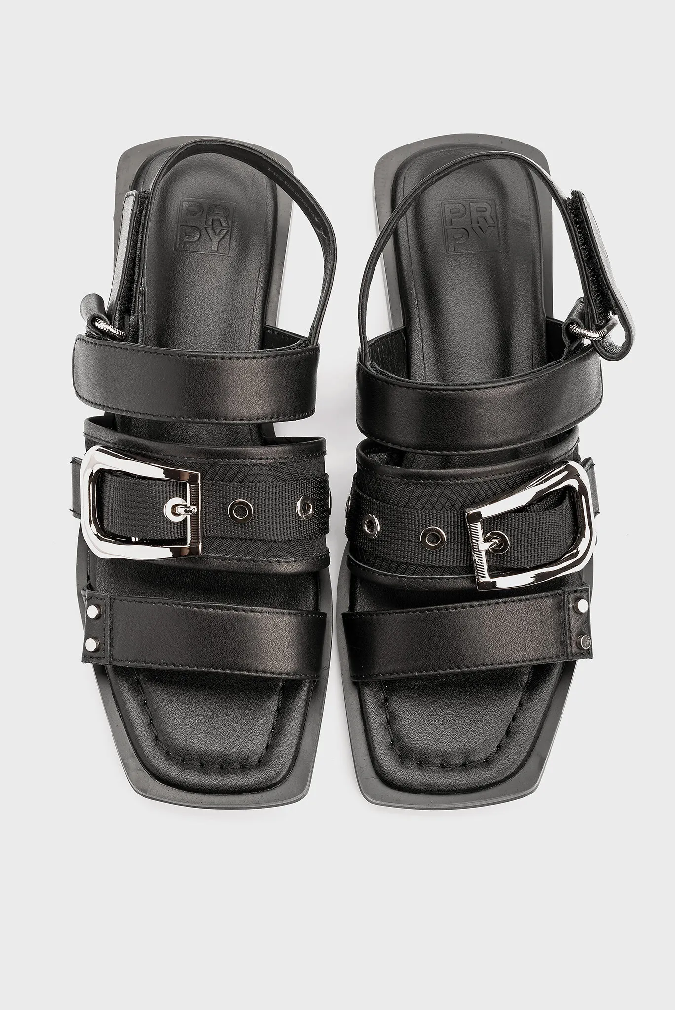 Женские черные кожаные сандалии Calista 3