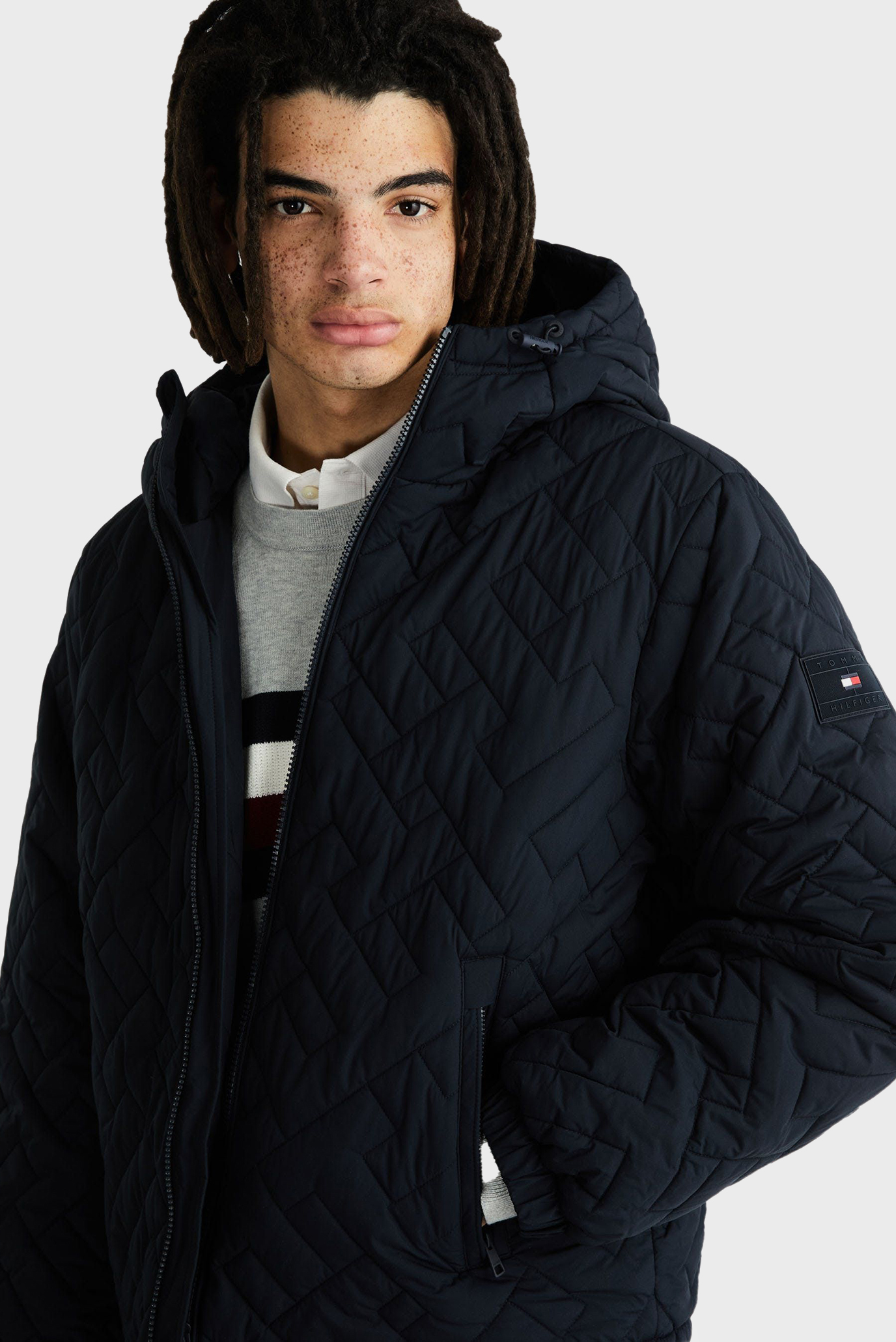 Мужская темно-синяя куртка MONOGRAM QUILTED HDD JACKET 10