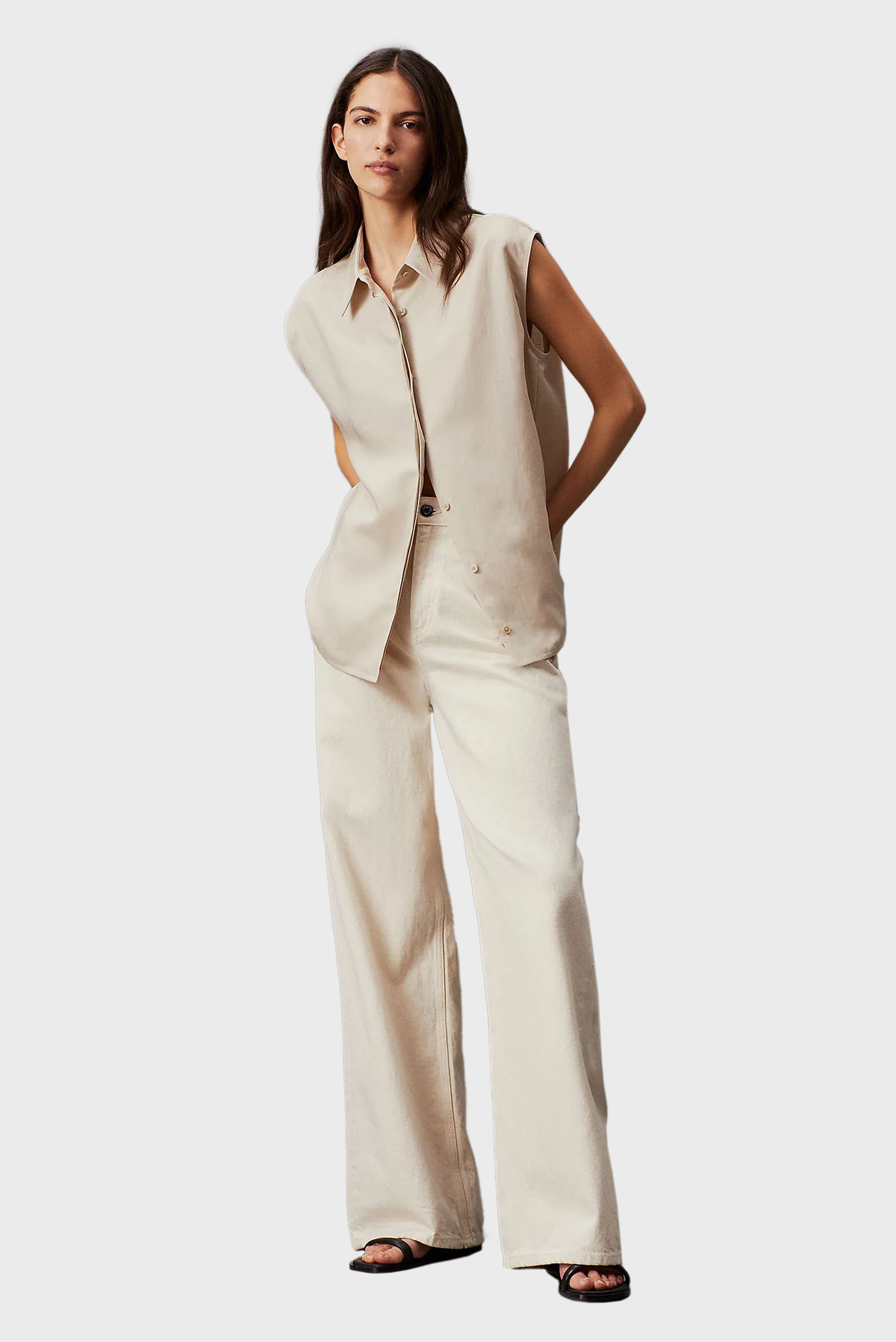 Рубашка/LINEN BLEND RELAXED NS SHIRT 6