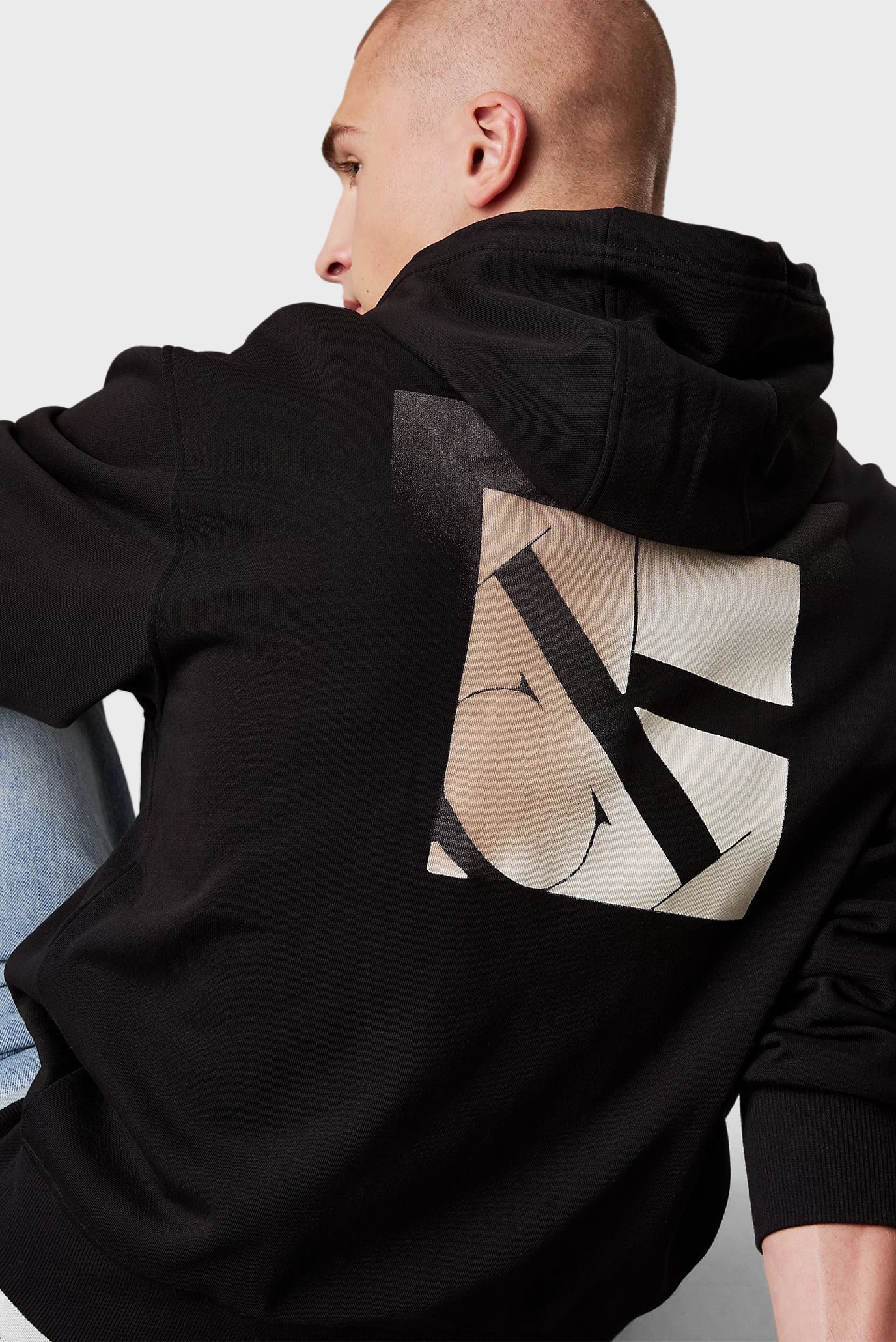 Мужское черное худи SOFT LAYERED MONOGRAM 4