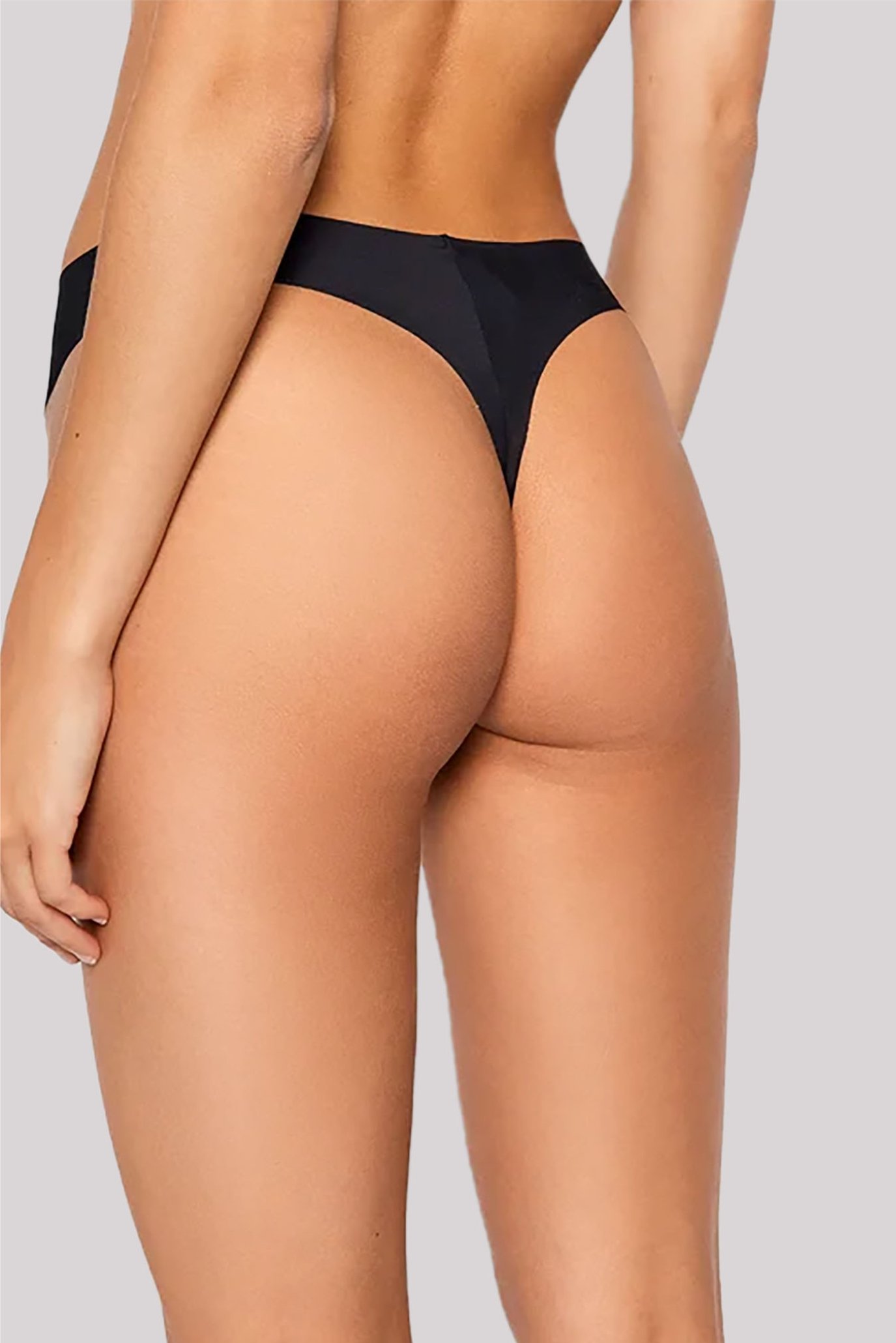 Женские черные трусики THONG 3