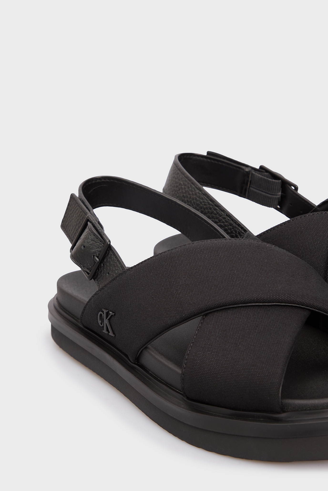Мужские черные сандалии FLAT MOLDED CRXS SLING SANDAL CVCalvin Klein Jeans Мужские черные сандалии FLAT MOLDED CRXS SLING SANDAL CV 2