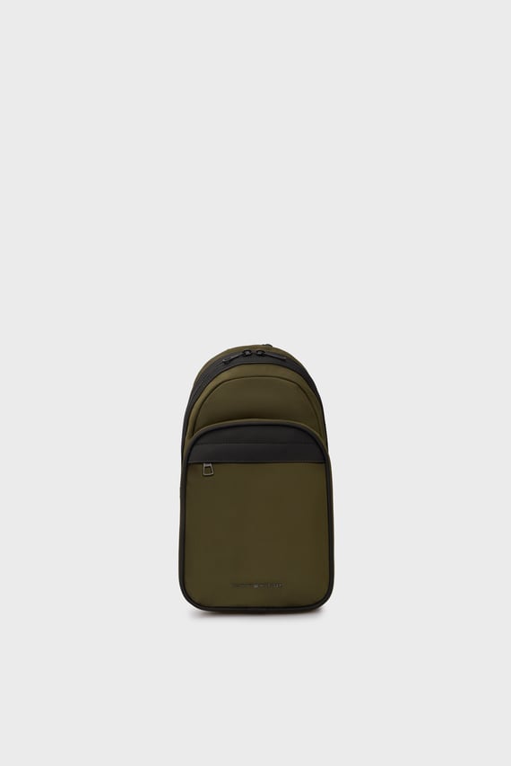 Мужская оливковая сумка TH REPREVE SLING