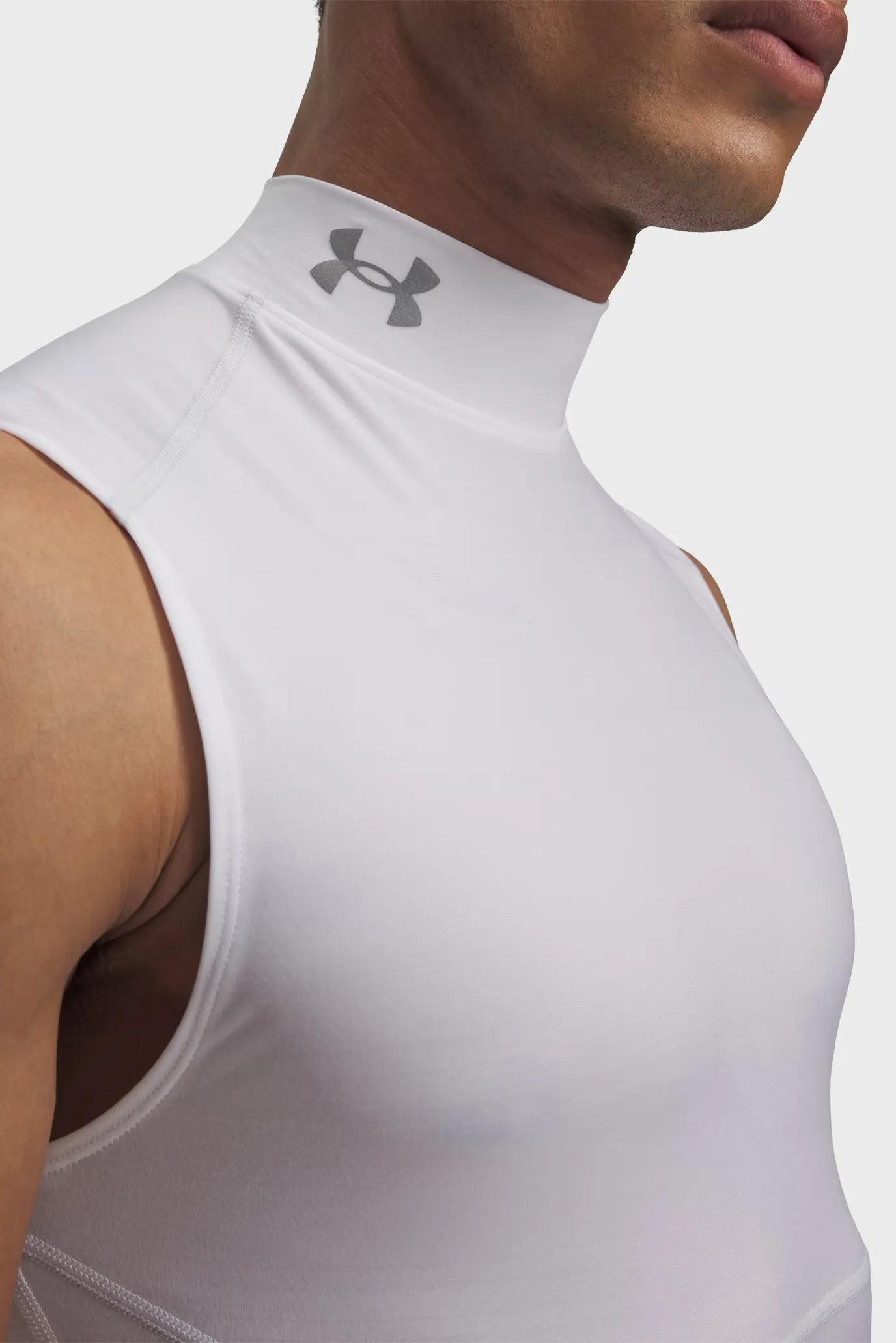Майка UA HG Elite Sleeveless Mock-WHT 2