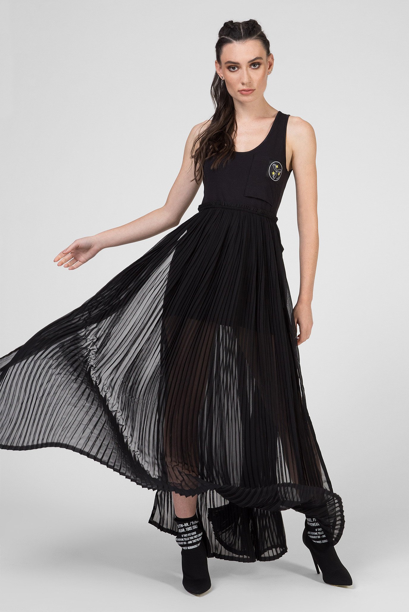 Женское черное платье D-TEHEI ABITO 1