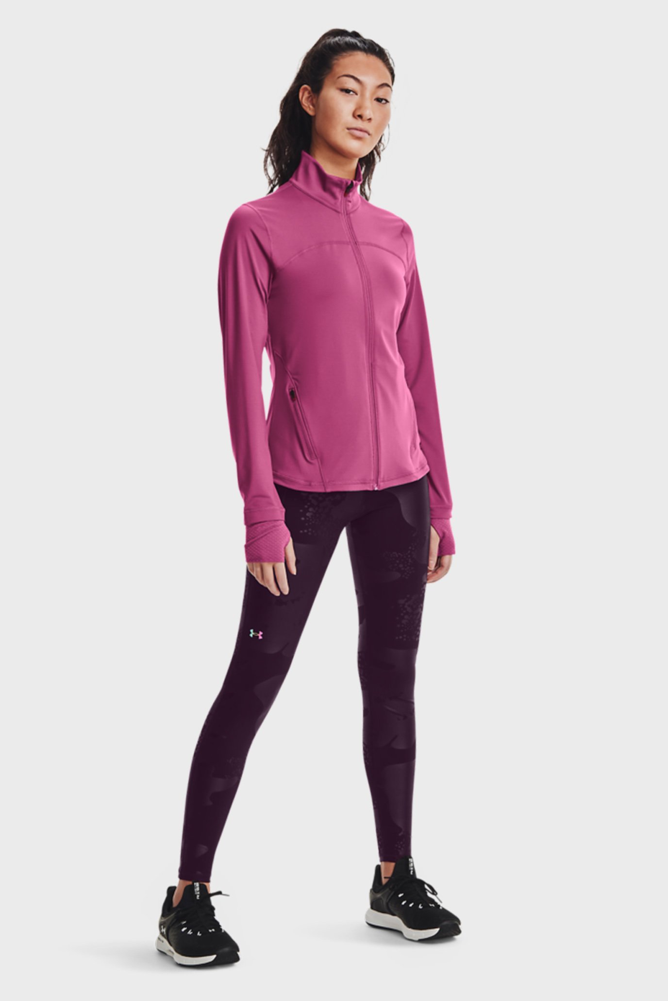 Женские фиолетовые тайтсы UA Rush Tonal Leg NS 8