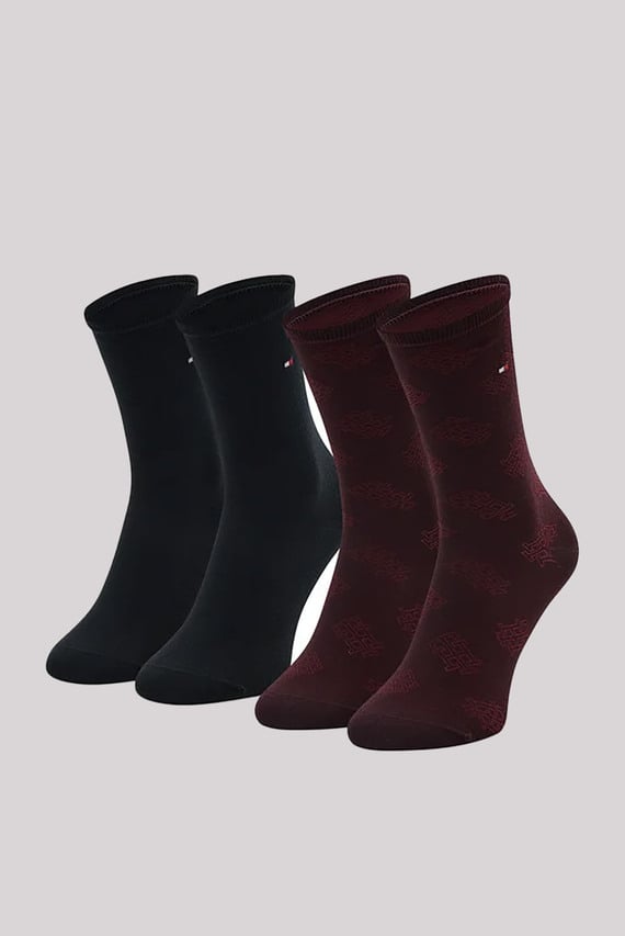 Носки TH WOMEN SOCK 2P TENCEL MONOGRAM AOP