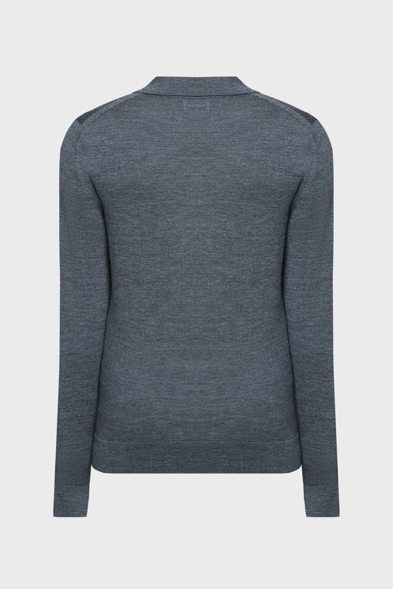 Мужское серое шерстяное поло MERINO POLO SWEATER 2