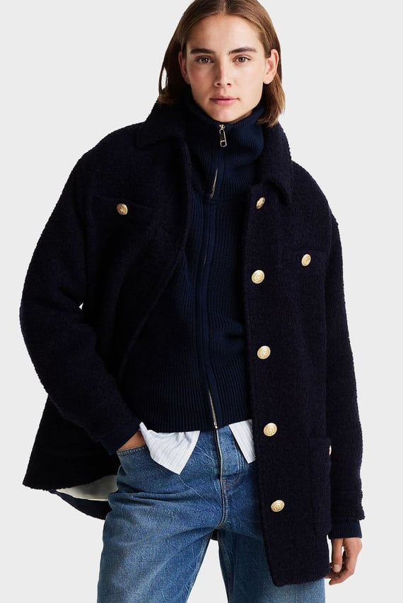 Куртка демисезонная BOUCLE GOLD BUTTON SHACKET