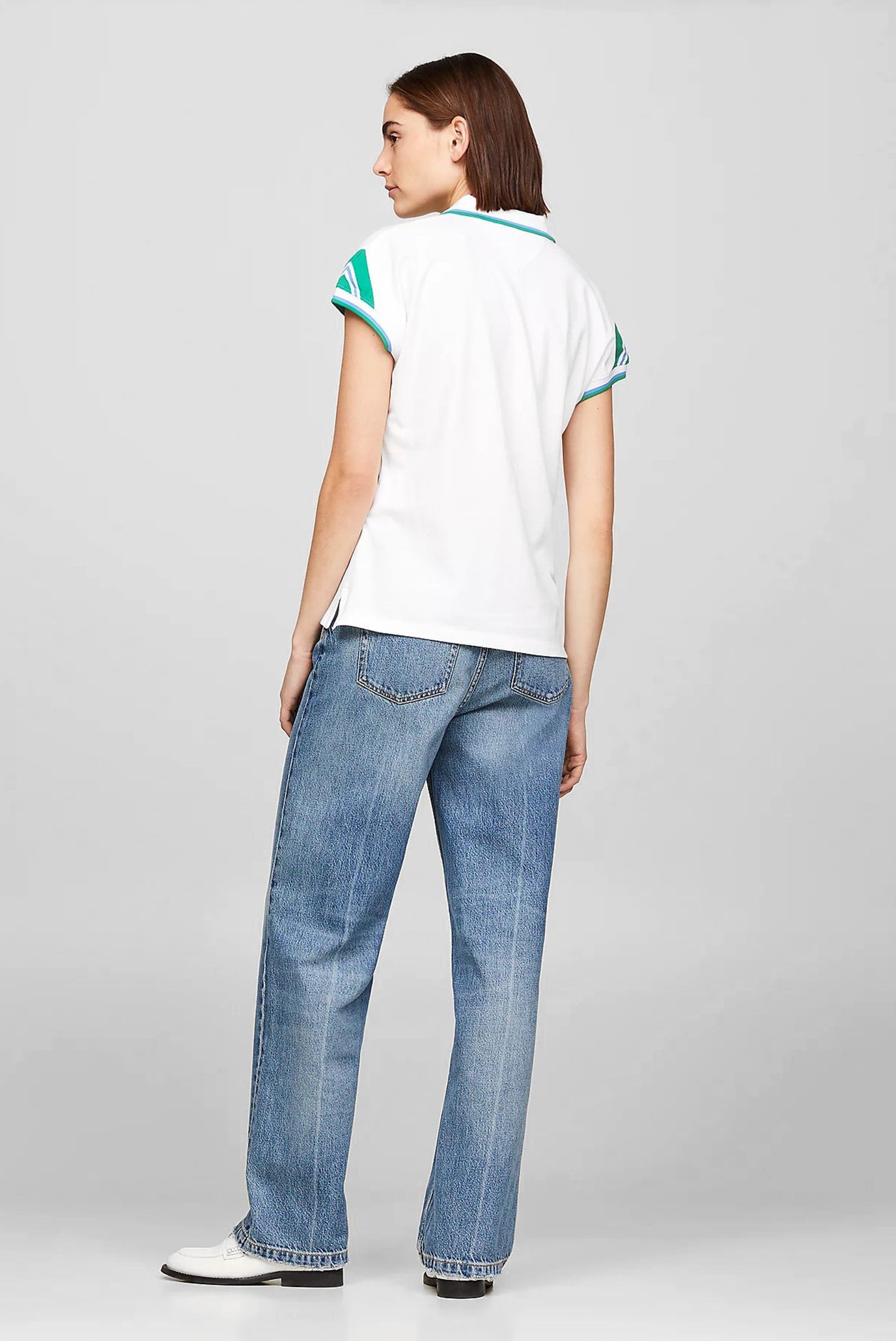 Поло REG STRIPE SLV POLO CAP SLEEVE 8