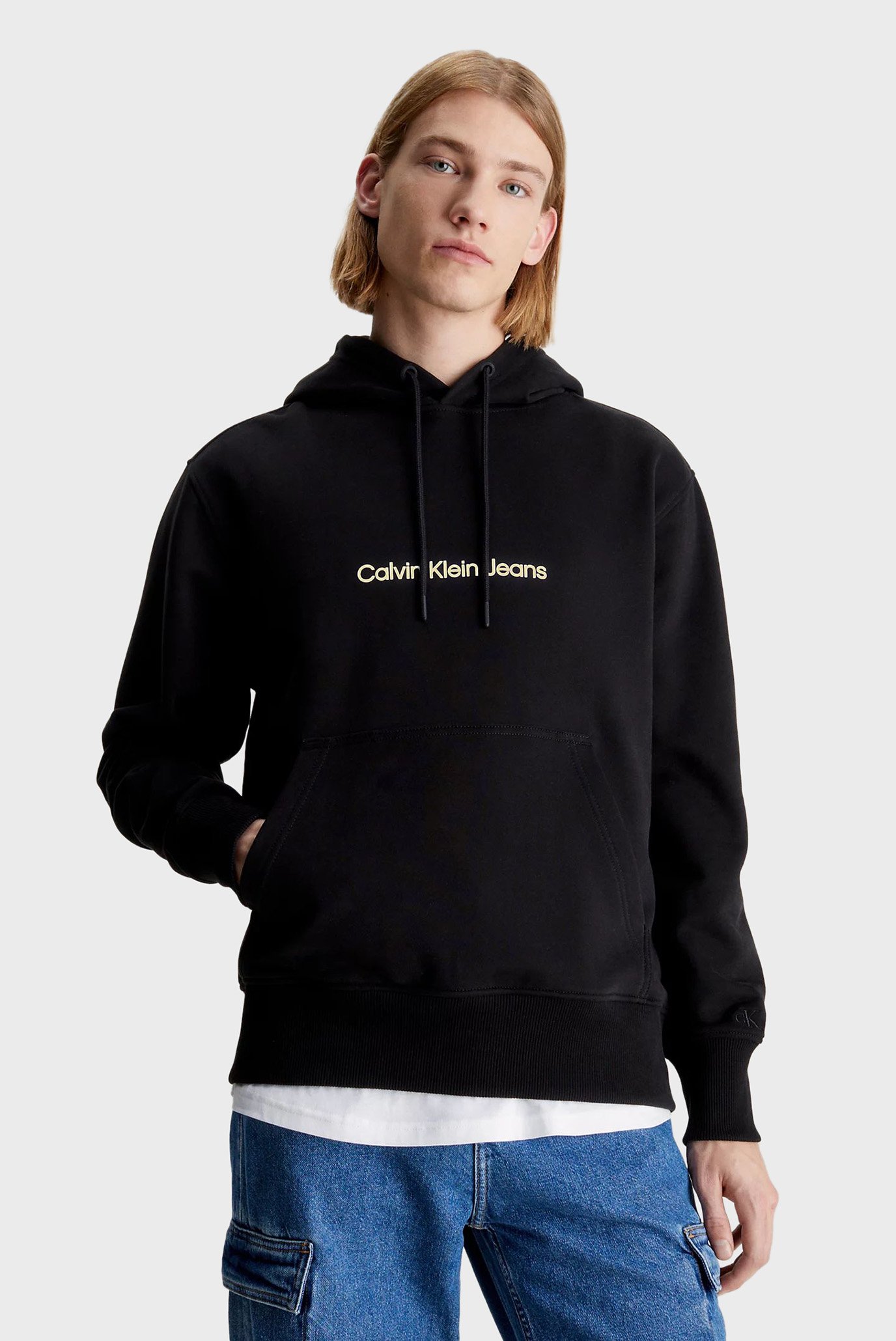 Мужское черное худи SQUARE FREQUENCY LOGO 2