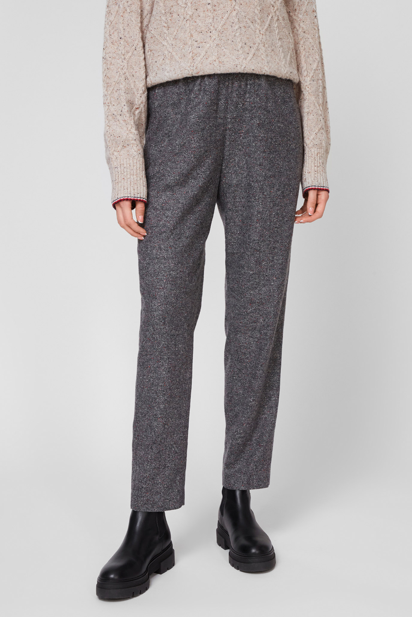 Женские серые шерстяные брюки NEPPY 10