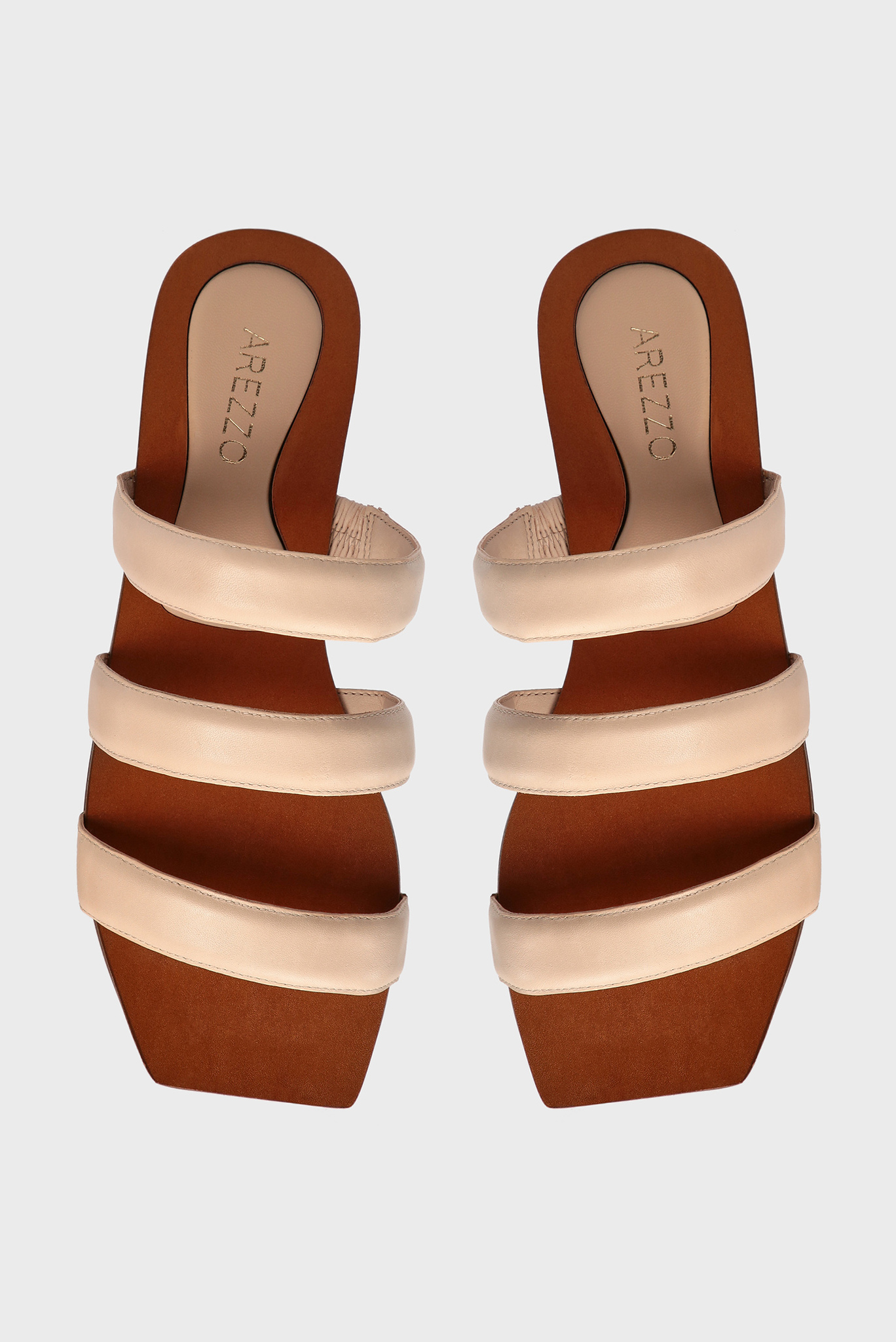 Женские бежевые слайдеры 4