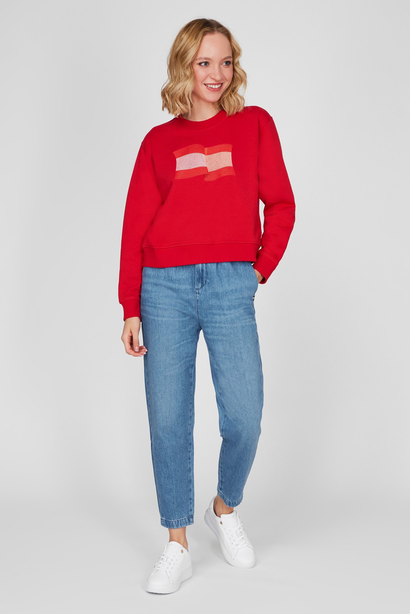 Женское красное свитшот ICON REGULAR C-NKTommy Hilfiger Женское красное свитшот ICON REGULAR C-NK 7