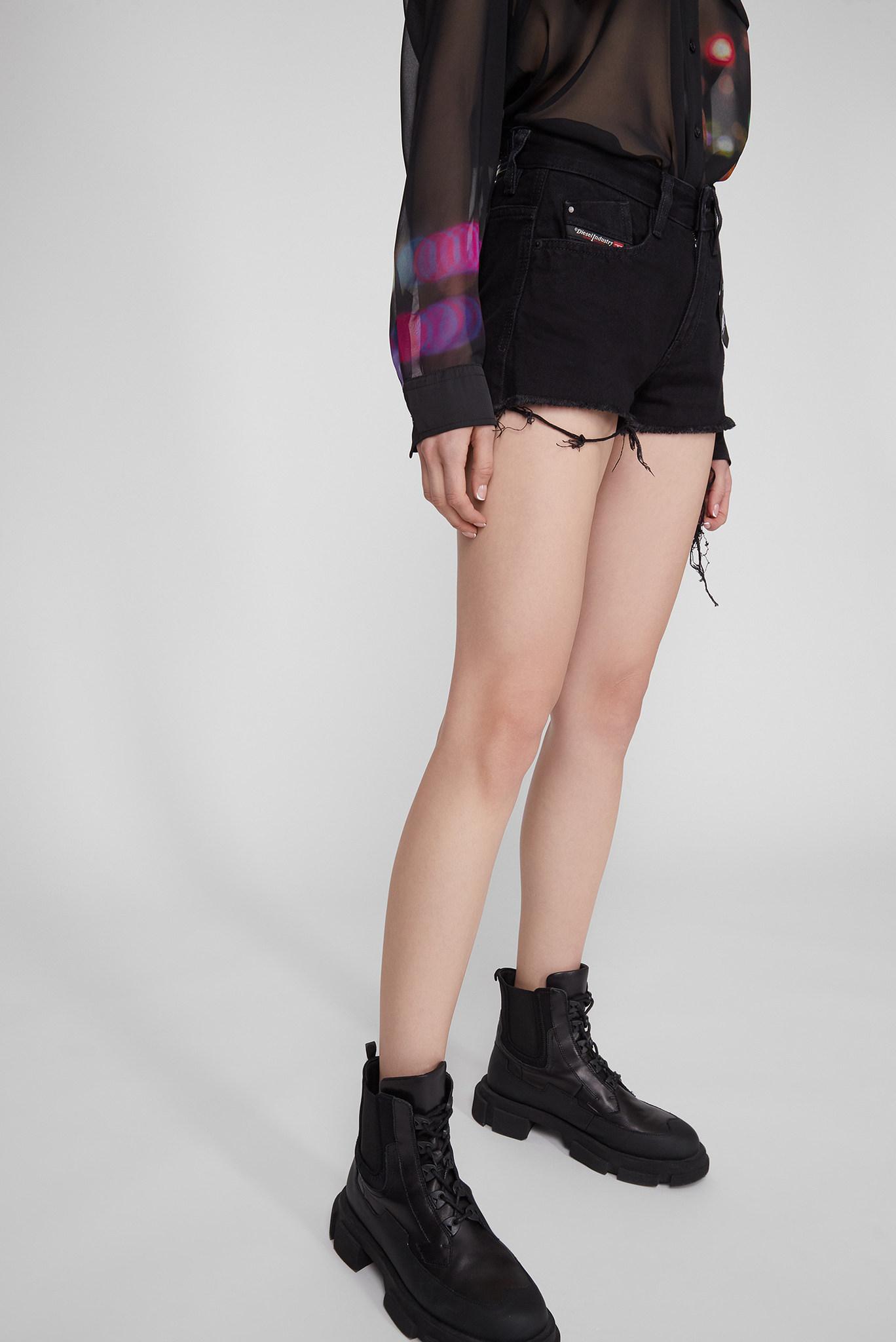 Женские черные джинсовые шорты DE-RIFTY SHORTS 4
