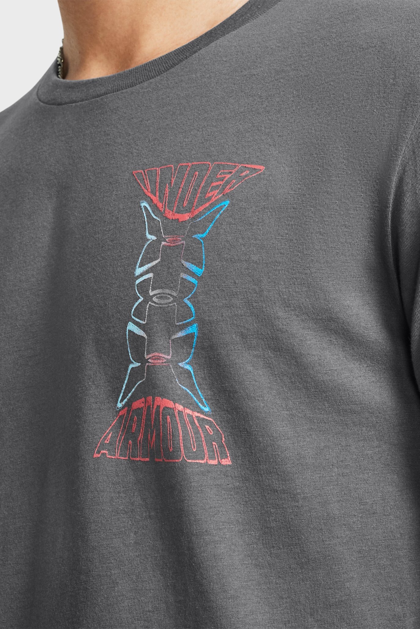 Мужская серая футболка UA Dusk to Dawn Skul SS 4