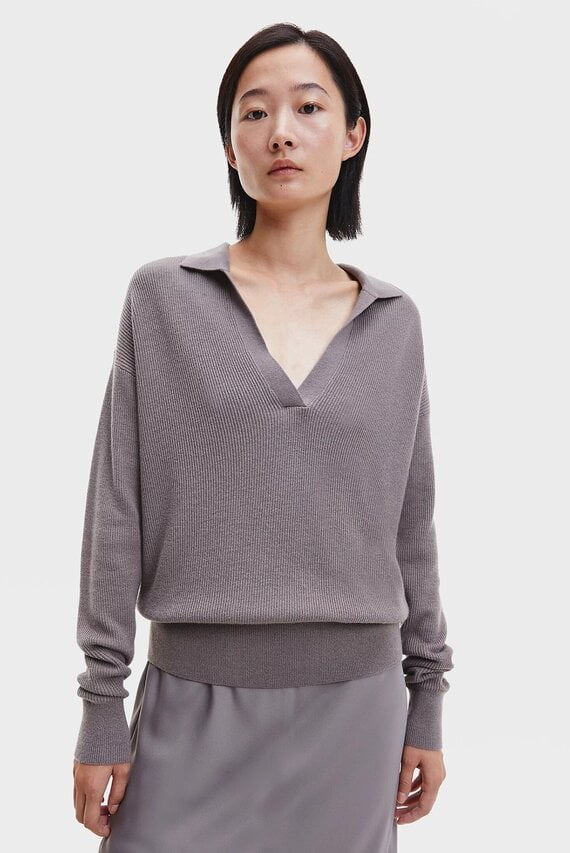 Свитер RIB OPEN NECK SWEATER