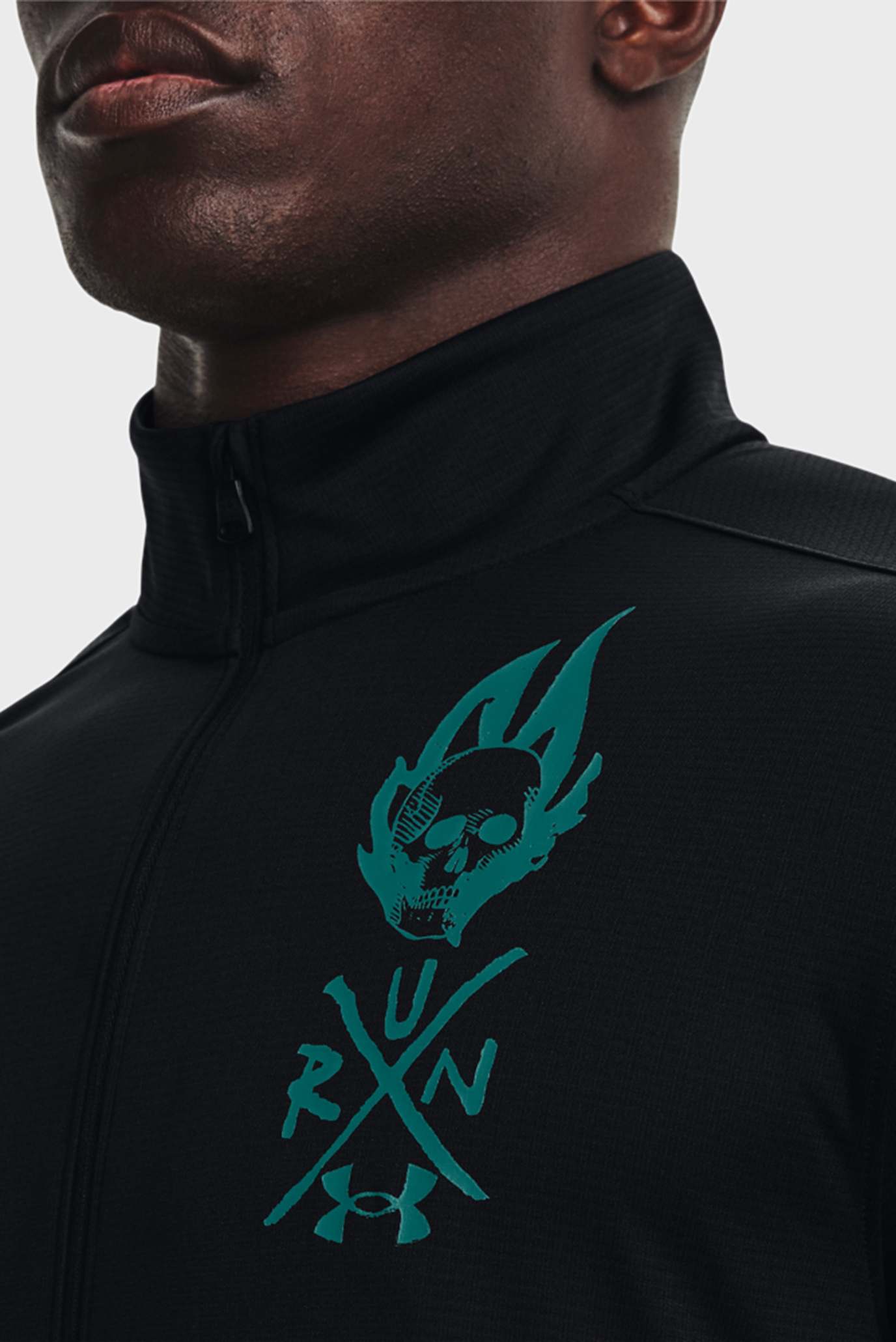Мужская черная спортивная кофта UA Destroy All Miles 1 2 Zip Under Armour Мужская черная спортивная кофта UA Destroy All Miles 1 2 Zip 10